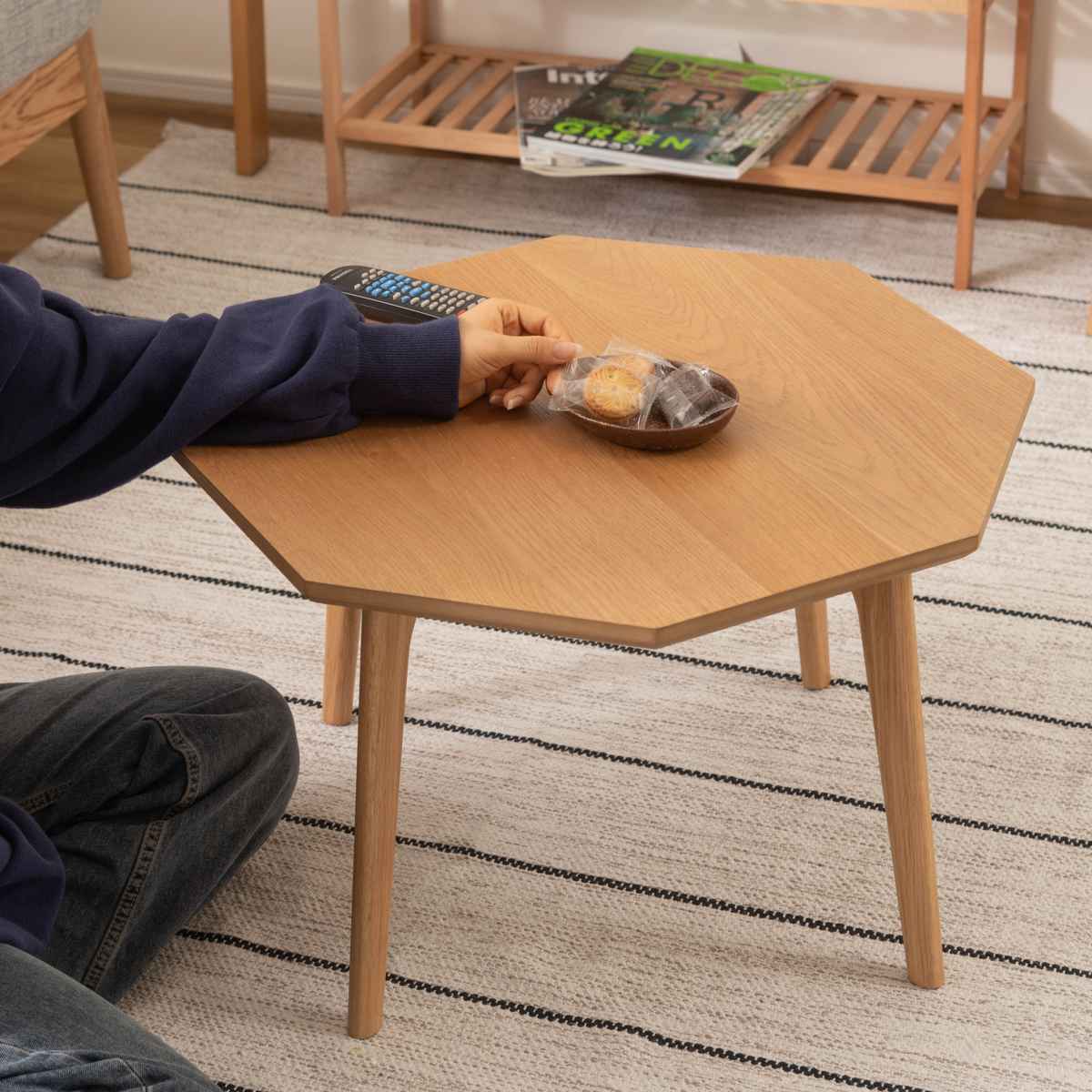 ローテーブル 高さ36cm 天然木 組立品 （ 座卓 小さめ 北欧 テーブル