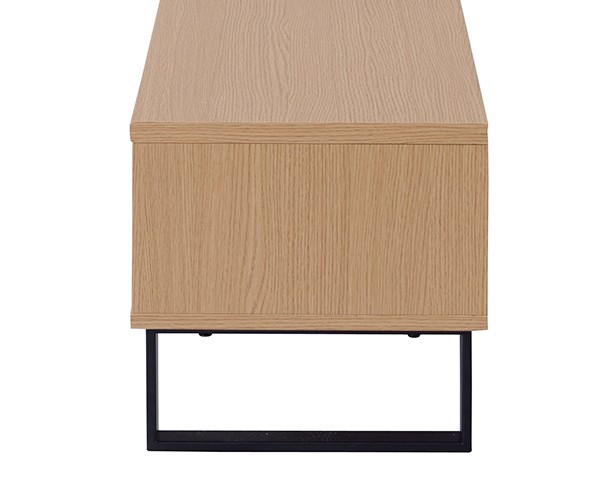 テレビ台 ローボード 幅150cm 木目調 スチール脚 ( テレビボード テレビラック TV台 TVボード TVラック ロータイプ ラック 木製ボード 脚付き リビング収納 木目 モダン シンプル 150cm 幅150 ) 【ダークブラウン】 ダークブラウン