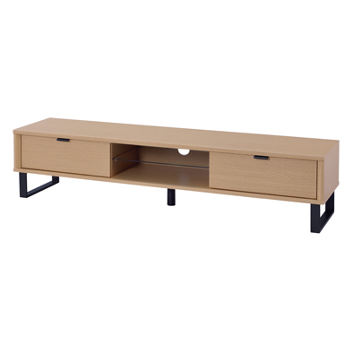 テレビ台 ローボード 幅150cm 木目調 スチール脚 ( テレビボード テレビラック TV台 TVボード TVラック ロータイプ ラック 木製ボード 脚付き リビング収納 木目 モダン シンプル 150cm 幅150 ) 【ダークブラウン】 ダークブラウン