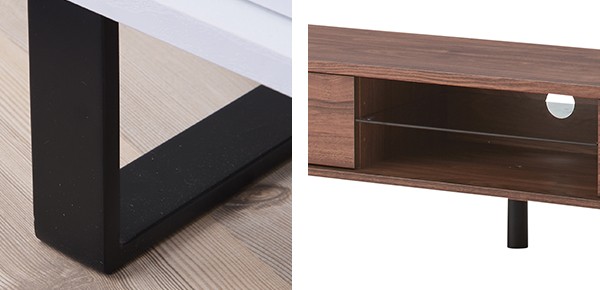 テレビ台 ローボード 幅150cm 木目調 スチール脚 ( テレビボード テレビラック TV台 TVボード TVラック ロータイプ ラック 木製ボード 脚付き リビング収納 木目 モダン シンプル 150cm 幅150 ) 【ダークブラウン】 ダークブラウン