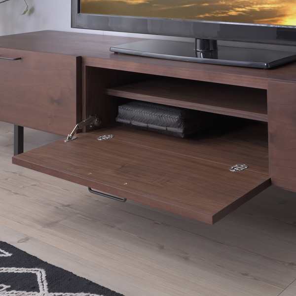 テレビ台 ローボード 幅160cm 日本製 シンプルデザイン ( テレビボード TV台 AVラック テレビラック 国産 TVボード AVボード TVラック リビングボード テレビ 家具 木製 幅160 160cm ) 【ウォールナット】 ウォールナット