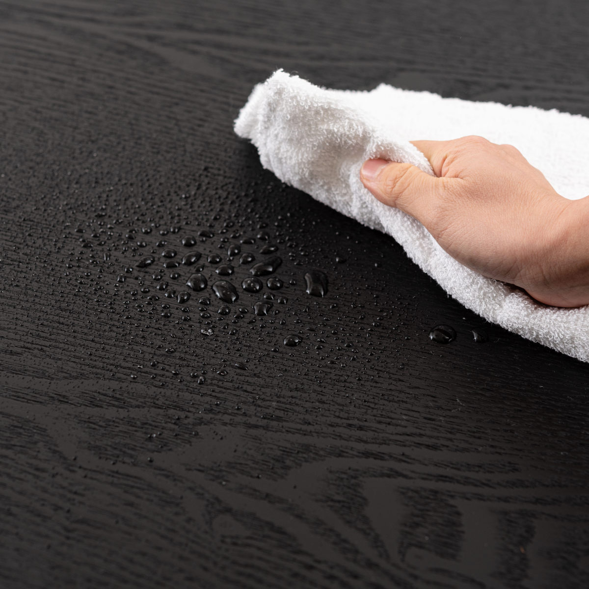 サイドテーブル 高さ45cm スチール脚 ( スチール 木目調 ナイトテーブル ミニテーブル ソファ ベッド 横 異素材 スタイリッシュ モダン シンプル ブラック ナチュラル ) 【ブラック】 ブラック