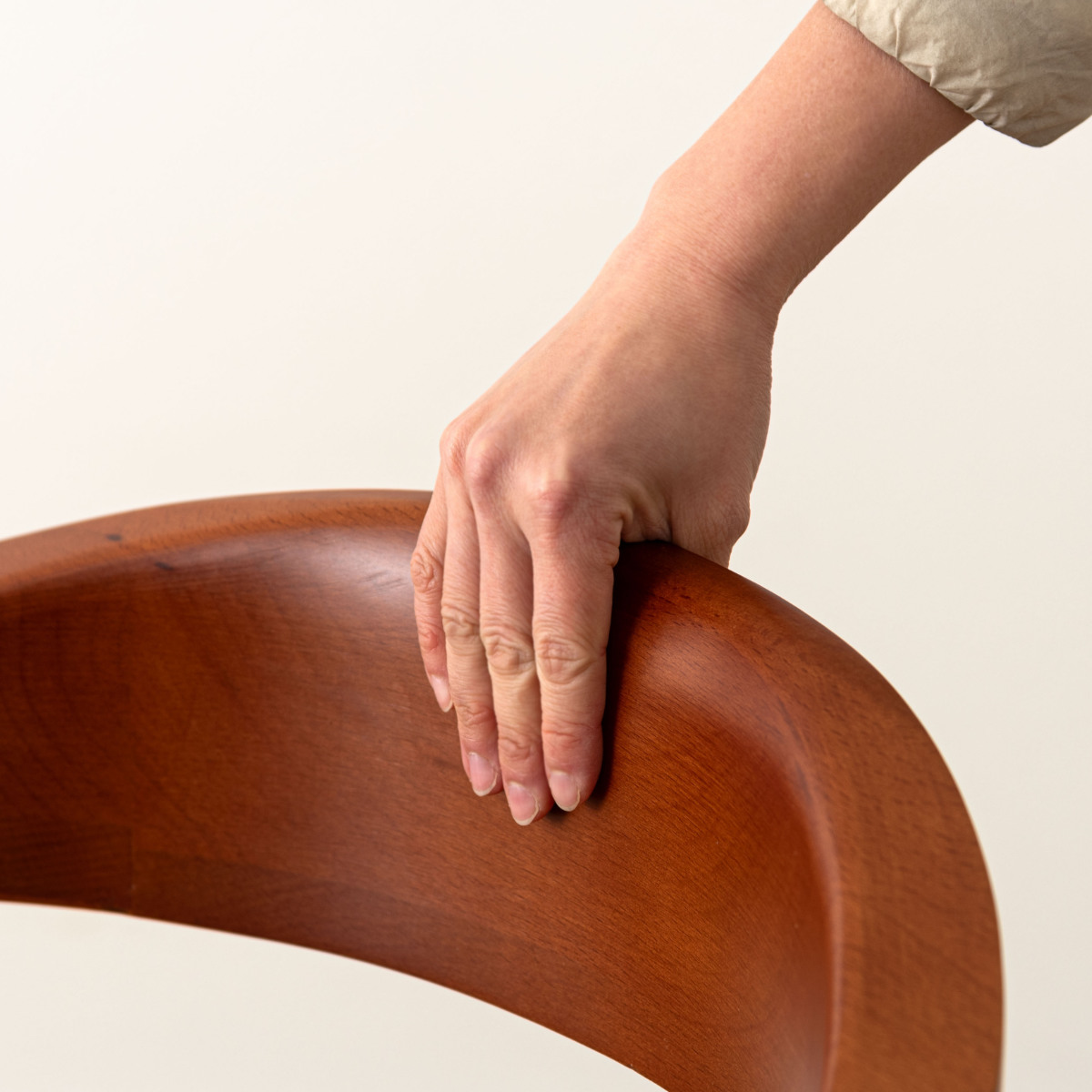 ダイニングチェア 座面高44cm スチール脚 ( チェア 椅子 ファブリック 曲木 ブラウン グレー 肘付き 肘掛 異素材 シンプル ビンテージ調 ) 【ブラウン】 ブラウン