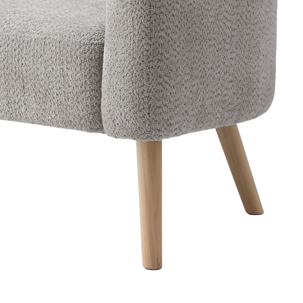 ソファ 2人掛け 幅142cm ( コンパクト ファブリック 天然木 シンプル リビング ダイニング ナチュラル 可愛い 韓国風 北欧 木製脚 ホワイト グレージュ ) 【ホワイト】 ホワイト