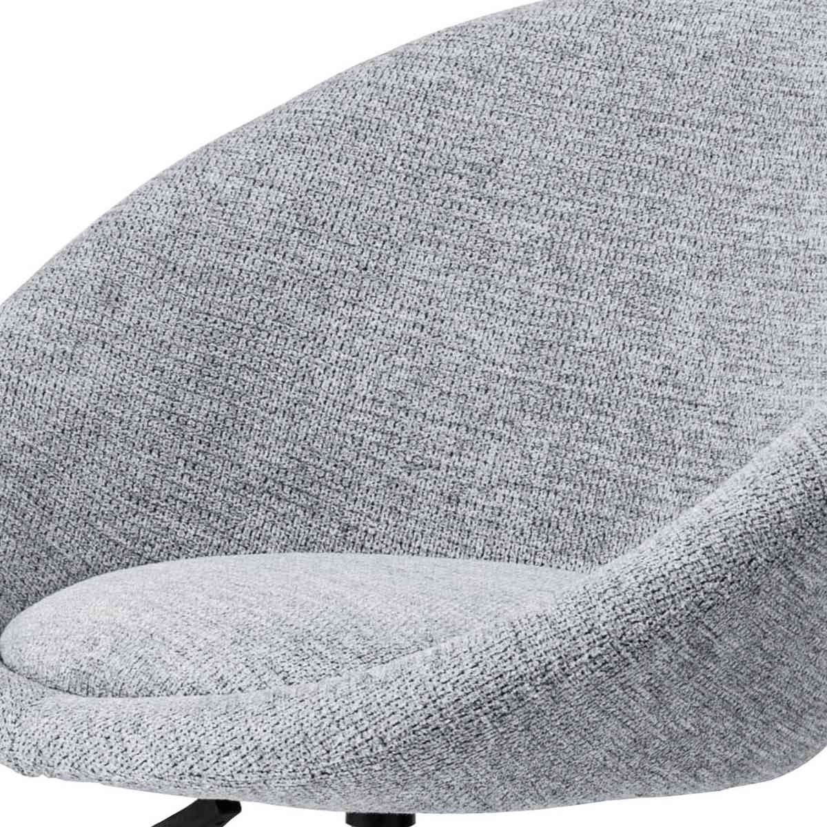 デスクチェア 昇降式 座面高44~50cm ( キャスター付き オフィスチェア パソコンチェア 椅子 チェア シンプル モダン スタイリッシュ ファブリック 布 背もたれ カーブ 曲線 ) 【ライトグレー】 ライトグレー