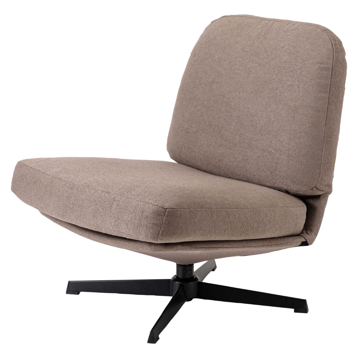 リビングチェア 座面高38cm ラウンジチェア ファブリック座面 ( リラックスチェア ローチェア 椅子 シンプル モダン ホテルライク 1人掛け チェア ) 【チャコールグレー】 チャコールグレー