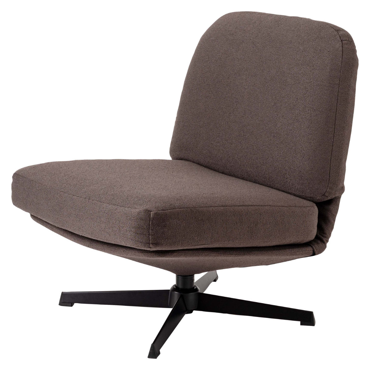 リビングチェア 座面高38cm ラウンジチェア ファブリック座面 ( リラックスチェア ローチェア 椅子 シンプル モダン ホテルライク 1人掛け チェア ) 【チャコールグレー】 チャコールグレー