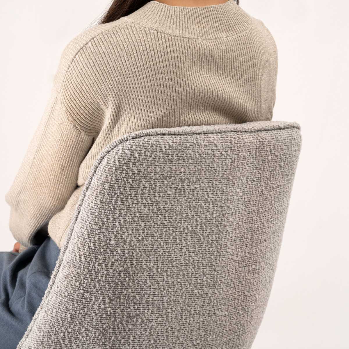 ダイニングチェア 座面高49cm 回転 ファブリック ( チェア ダイニング イス 椅子 食卓椅子 肘なし アームレス 木製 天然木 回転椅子 デスクチェア いす 食卓 リビング リビングチェア シンプル おしゃれ ) 【ホワイト】 ホワイト