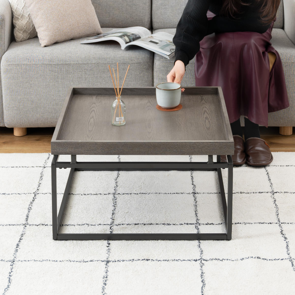 ナチュラルウッド センターテーブル 小型 センターテーブル コーヒー