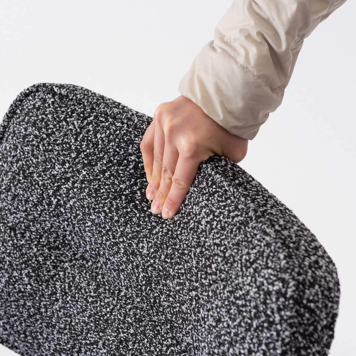 ダイニングチェア 座面高48cm アームチェア ブークレ生地 ( 食卓 ダイニング 食卓椅子 チェアー チェア 椅子 いす イス 肘付き 肘掛 ひじ掛け ふんわり 簡単組立 ファブリック 布 おしゃれ シンプル スチール モダン デスクチェア ) 【ダークグレー】 ダークグレー