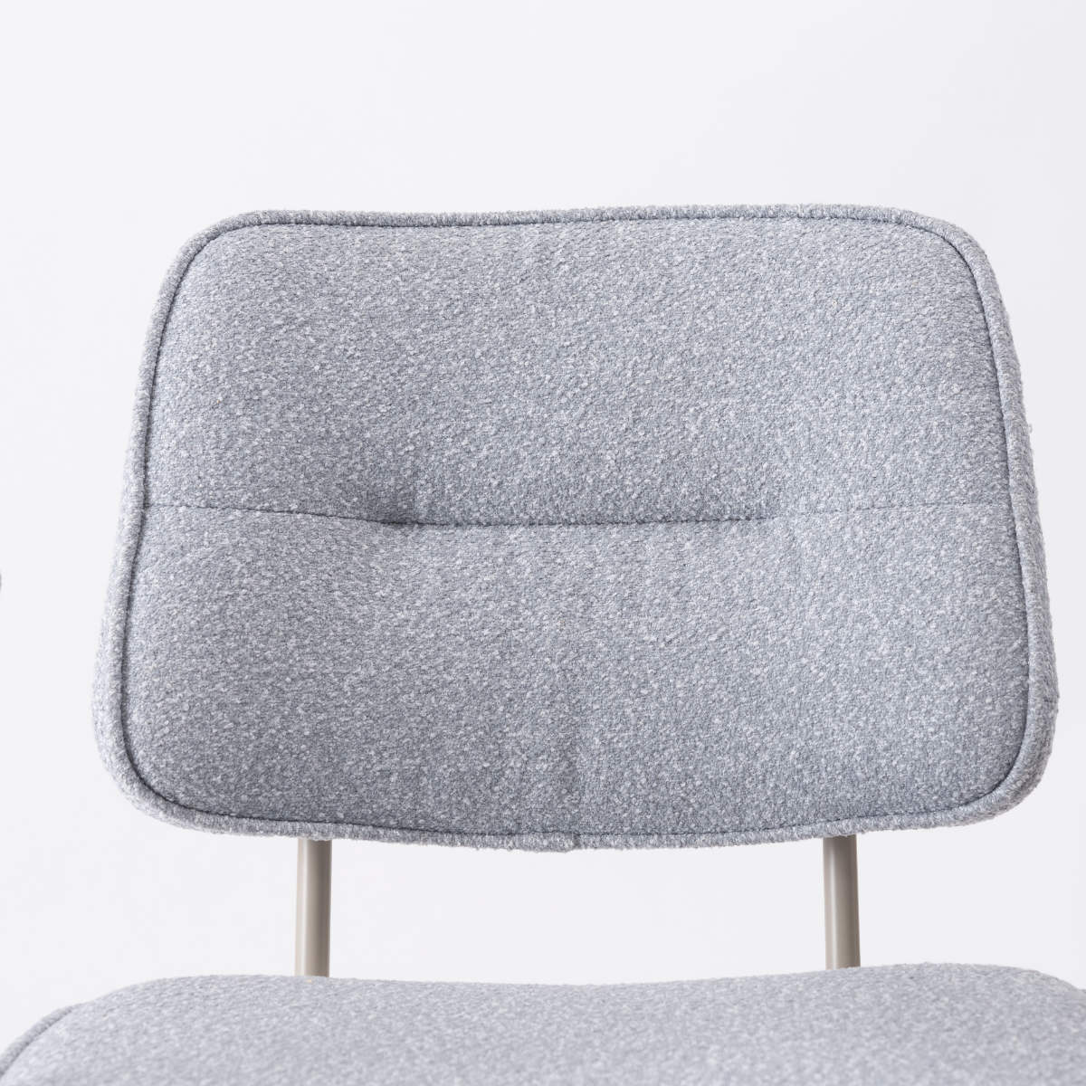 ダイニングチェア 座面高48cm アームチェア ブークレ生地 ( 食卓 ダイニング 食卓椅子 チェアー チェア 椅子 いす イス 肘付き 肘掛 ひじ掛け ふんわり 簡単組立 ファブリック 布 おしゃれ シンプル スチール モダン デスクチェア ) 【ダークグレー】 ダークグレー