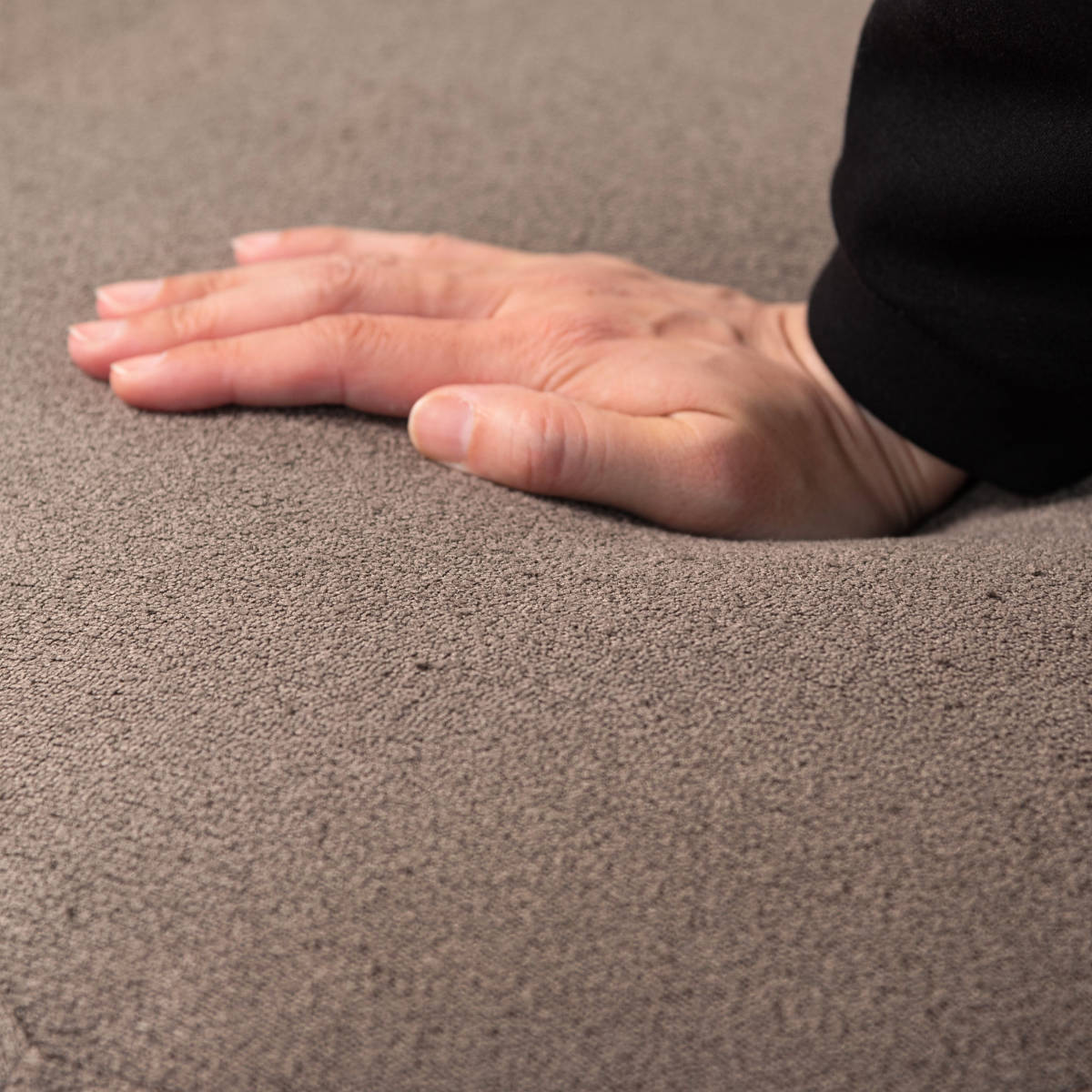 スツール 高さ33cm ビーンズ型 ( 1.5人掛け 1人掛け ワイド ファブリック 布 低め ロー 椅子 リビング 玄関 モダン スタイリッシュ ホテルライク ) 【チャコールグレー】 チャコールグレー