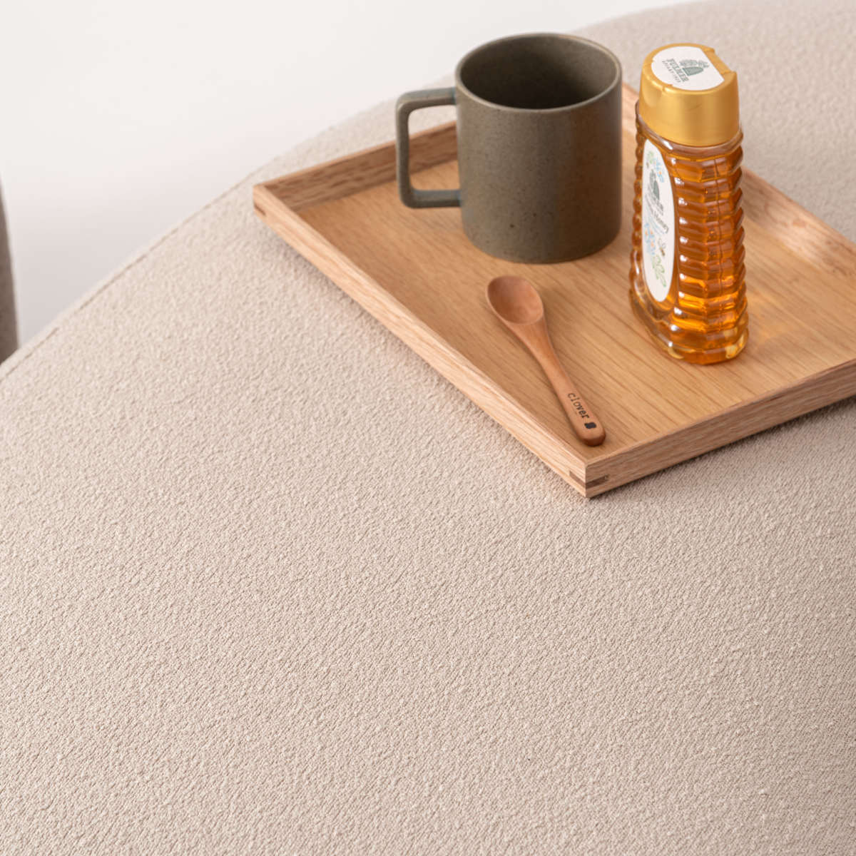 スツール 高さ33cm ビーンズ型 ( 1.5人掛け 1人掛け ワイド ファブリック 布 低め ロー 椅子 リビング 玄関 モダン スタイリッシュ ホテルライク ) 【チャコールグレー】 チャコールグレー