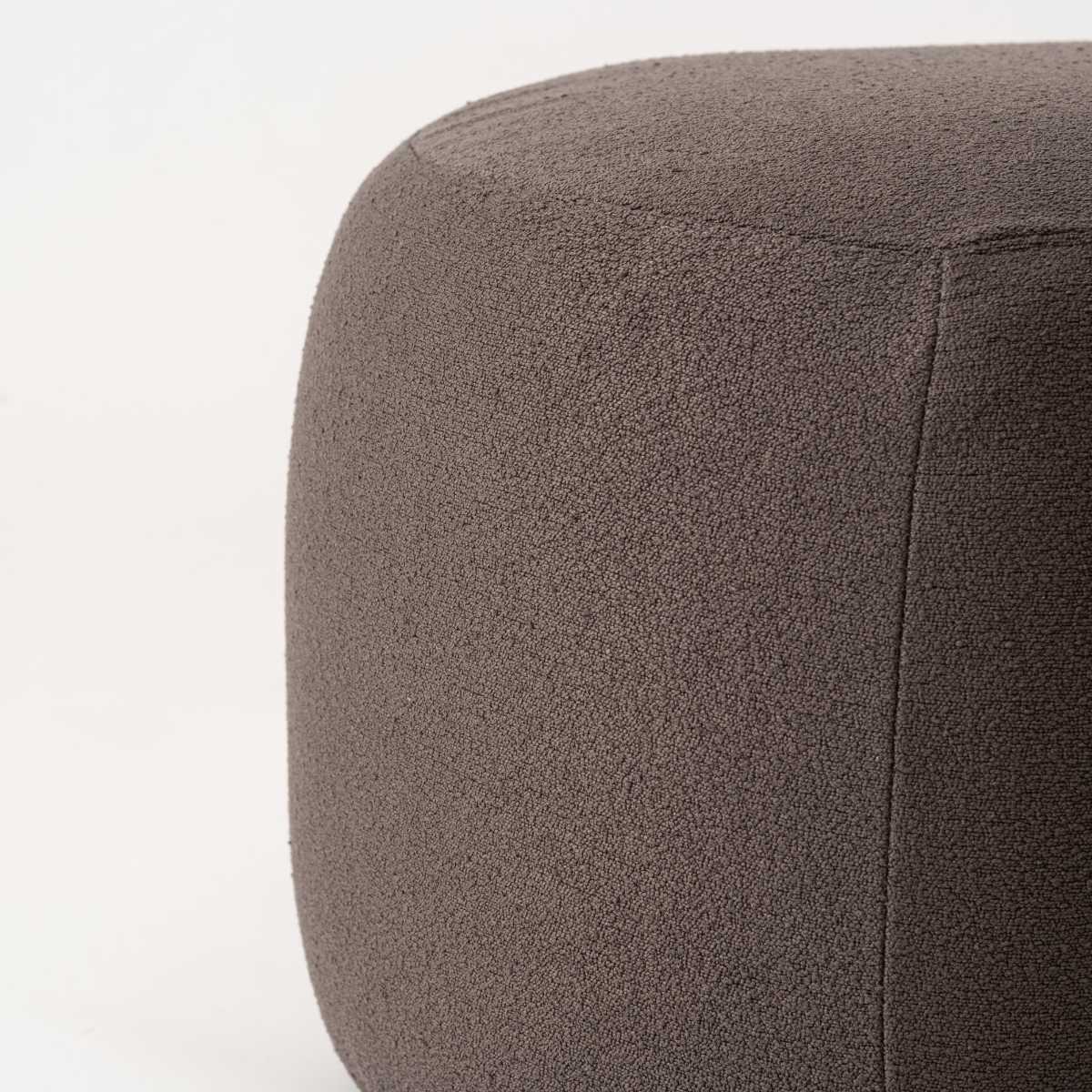 スツール 高さ33cm ビーンズ型 ( 1.5人掛け 1人掛け ワイド ファブリック 布 低め ロー 椅子 リビング 玄関 モダン スタイリッシュ ホテルライク ) 【チャコールグレー】 チャコールグレー