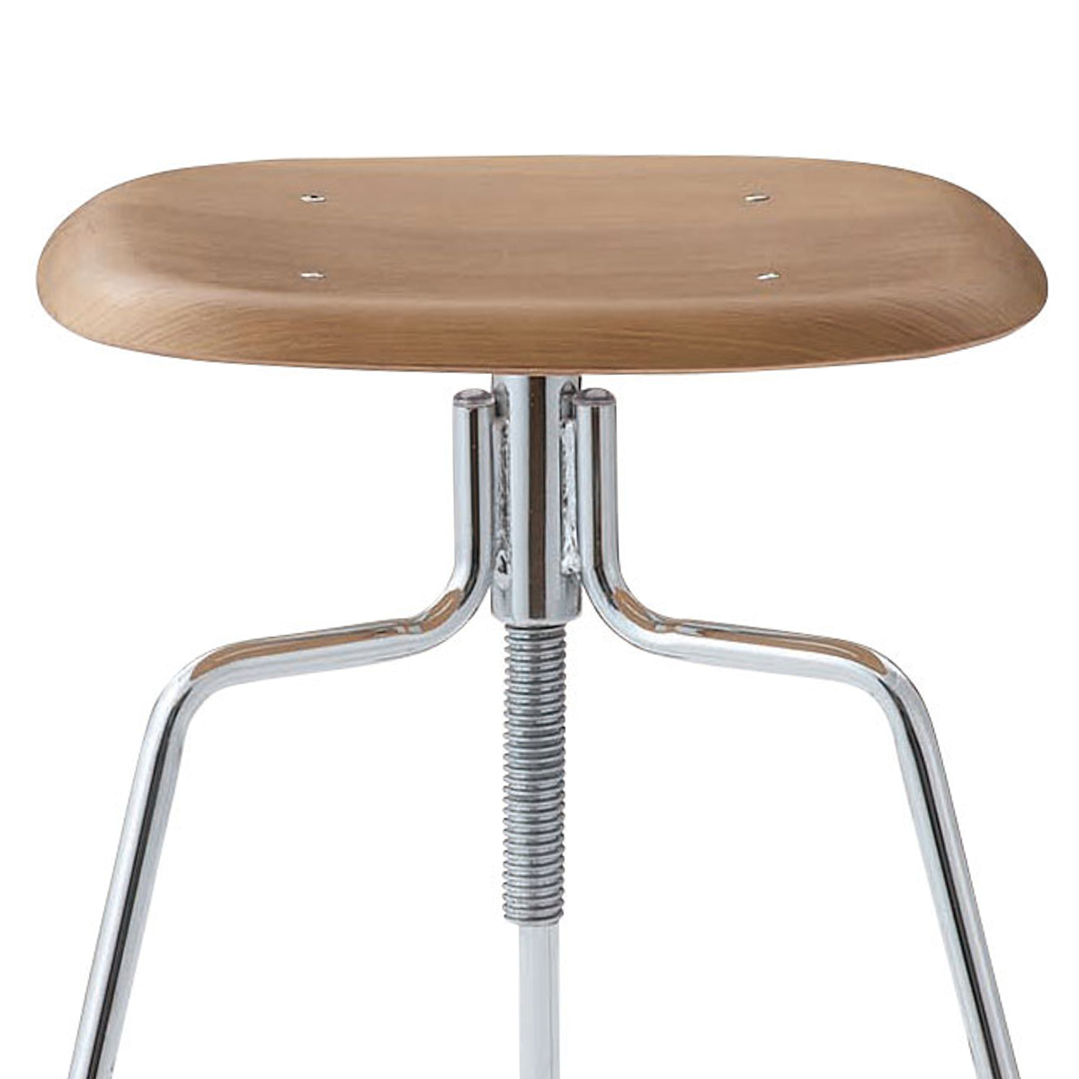 カウンターチェア 昇降式 座面高65~75cm ハイスツール ( 背もたれなし 木製座面 ハイチェア バーチェア ハイタイプ キッチン チェア 椅子 インダストリアル調 無骨 スチール脚 天然木 ナチュラル ブラック 四角 ) 【ブラック】 ブラック