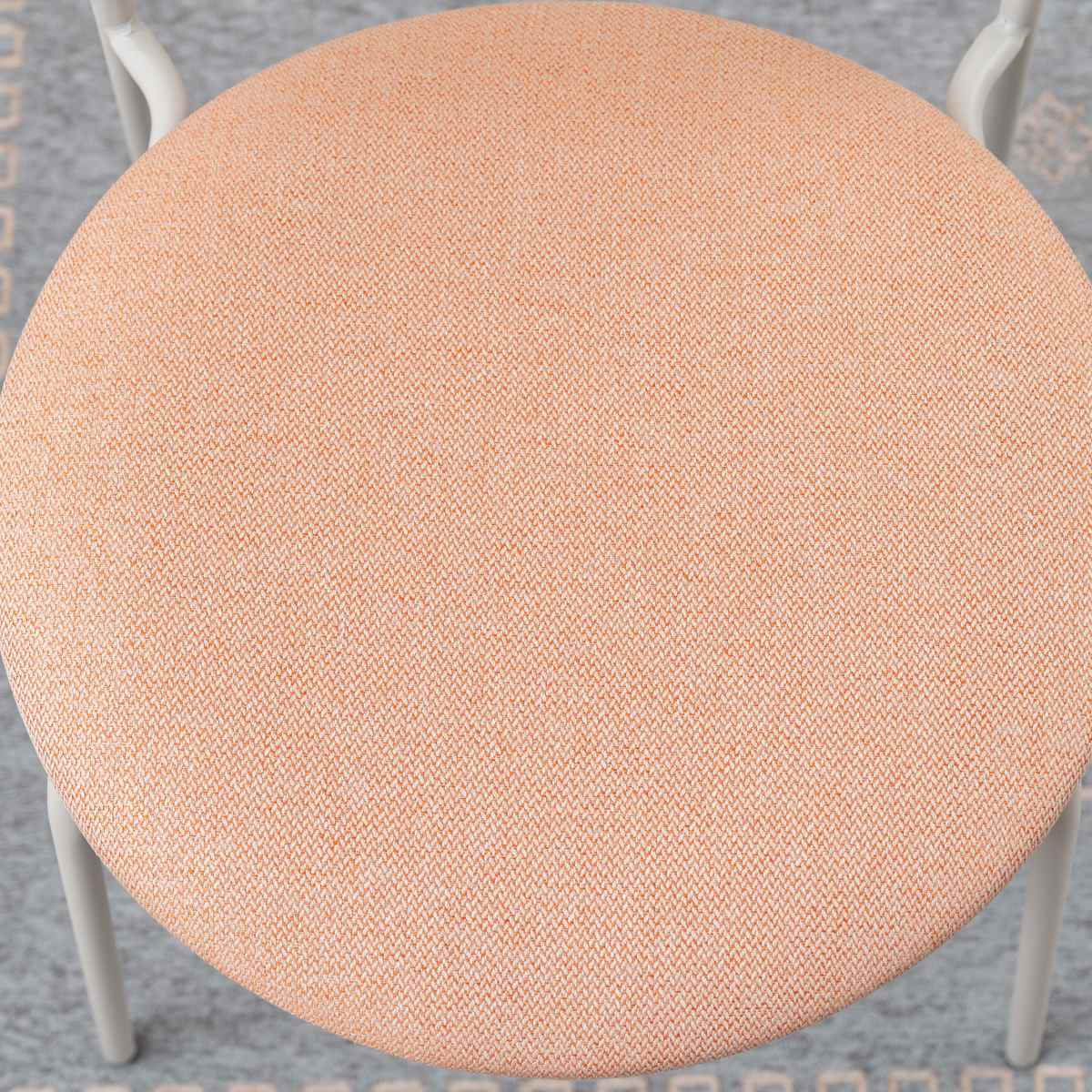 ダイニングチェア 座面高45cm くすみカラー ファブリック座面 ( 貝殻風 食卓 椅子 チェア デスクチェア リビング ダイニング 曲木 ファブリック 天然木 カフェ風 韓国風 ナチュラル ) 【ライトグレー】 ライトグレー