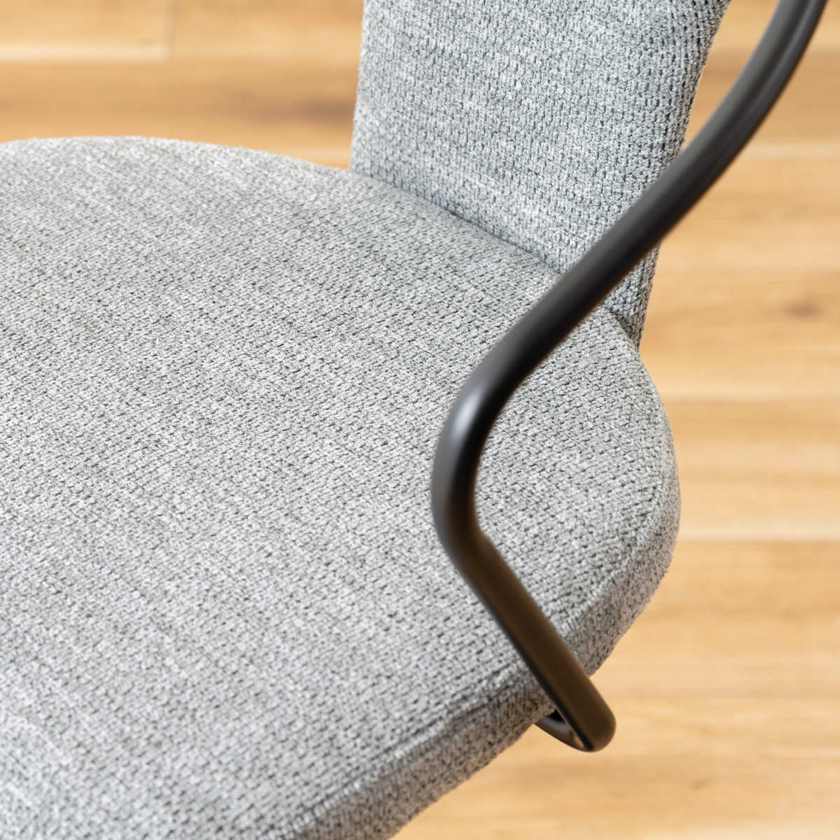 カウンターチェア 昇降式 座面高62~83cm ( 背もたれ付き ハイテーブル バーテーブル ハイタイプ キッチン テーブル ローバック ファブリック スチール脚 ) 【ダークグレー】 ダークグレー