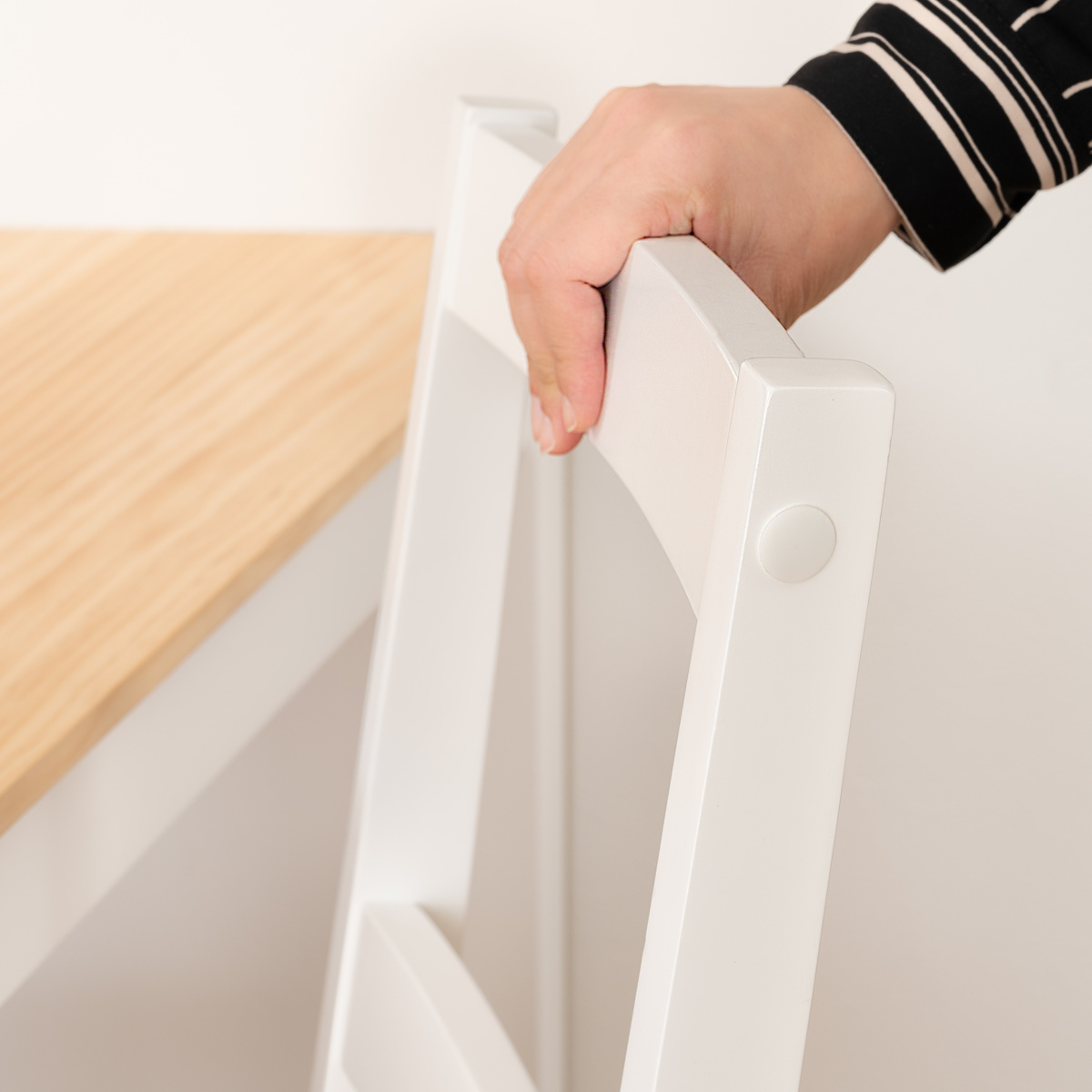 ダイニングチェア 座面高45cm ( 天然木 木脚 チェア 椅子 肘なし 木製 カントリー調 北欧 ナチュラル )