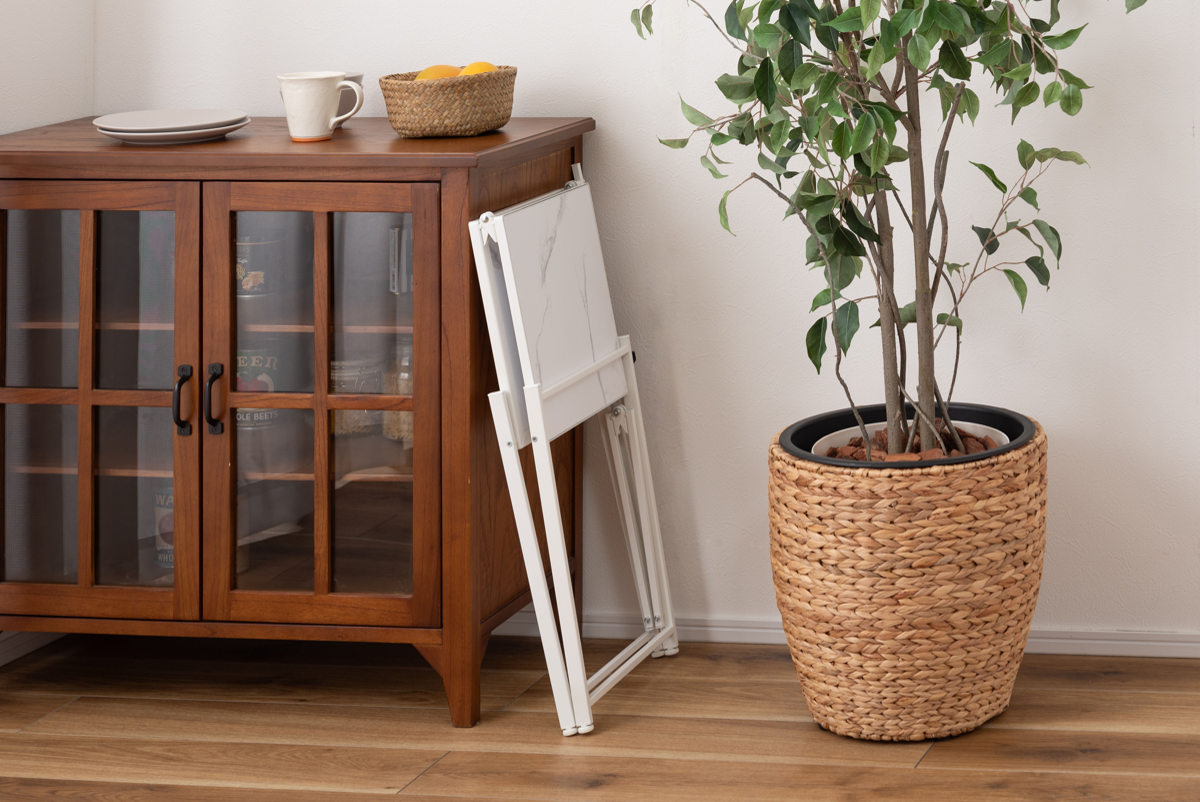 レンジ上ラック 幅62cm 折りたたみ 石目調 ( レンジ台 ラック 棚 キッチンラック レンジボード 完成品 キッチン収納 カウンター上 畳める ブラック ホワイト 省スペース ) 【ブラック】 ブラック