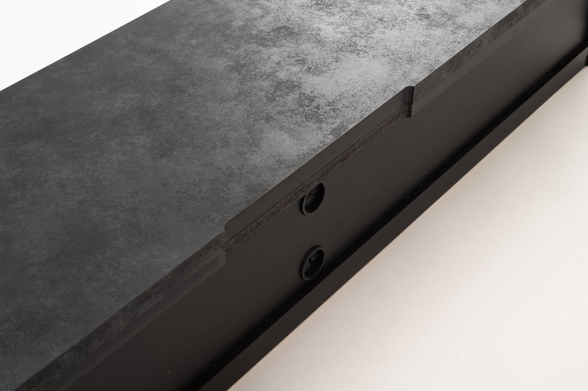 form ローボード 幅180cm アルケミラ 日本製 完成品 ( テレビ台 TV台 テレビボード 収納 ラック フラップ扉 フォーム 引き出し ダークグレー ライトグレー ライトブラウン リビングボード ) 【ライトグレー】 ライトグレー