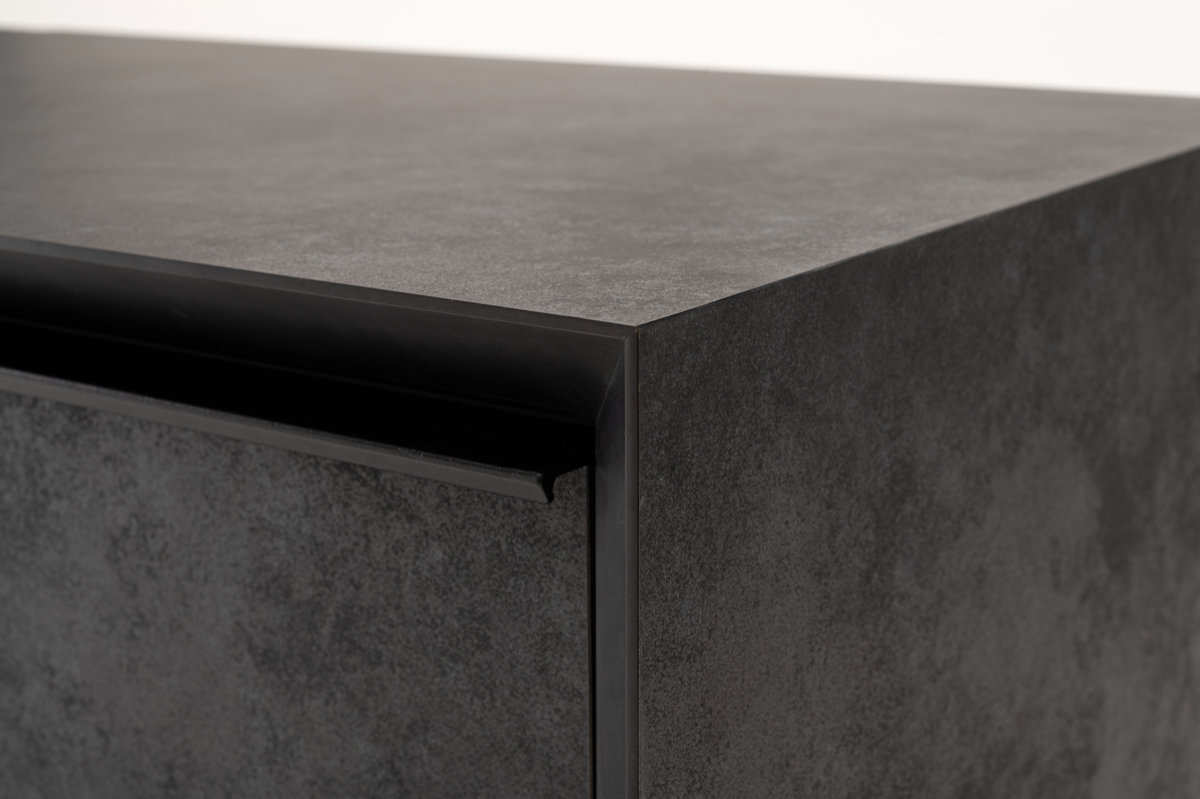 form ローボード 幅180cm アルケミラ 日本製 完成品 ( テレビ台 TV台 テレビボード 収納 ラック フラップ扉 フォーム 引き出し ダークグレー ライトグレー ライトブラウン リビングボード ) 【ライトグレー】 ライトグレー