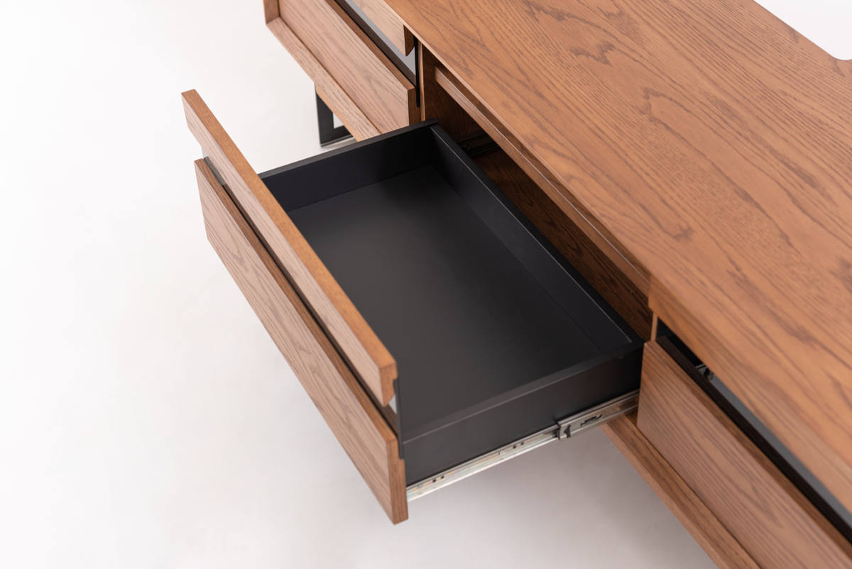 form ローボード 幅180cm メティ 2段階高さ調節 ( テレビ台 TV台 テレビボード 収納 ラック 2way 2段階 フォーム 引き出し 高さ調節 ブラウン ナチュラル リビングボード 天然木 木目 ) 【ブラウン】 ブラウン