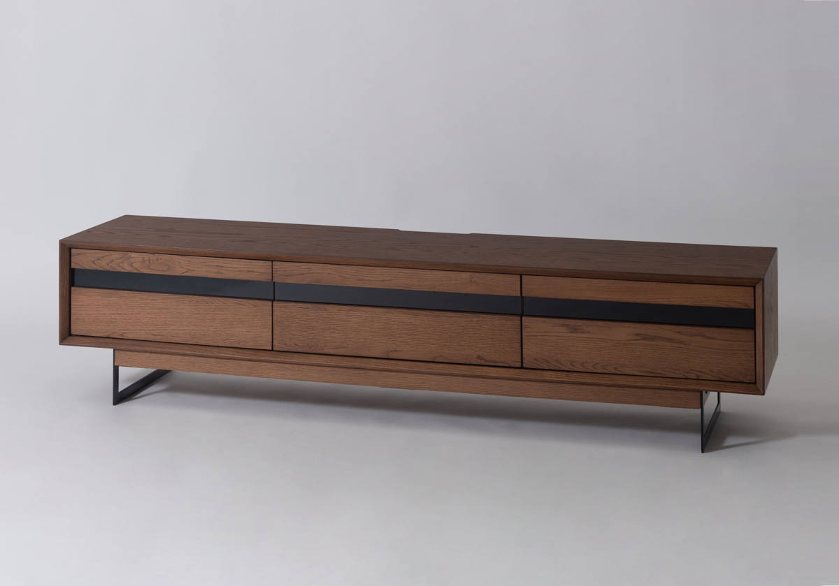 form ローボード 幅180cm メティ 2段階高さ調節 ( テレビ台 TV台 テレビボード 収納 ラック 2way 2段階 フォーム 引き出し 高さ調節 ブラウン ナチュラル リビングボード 天然木 木目 ) 【ブラウン】 ブラウン