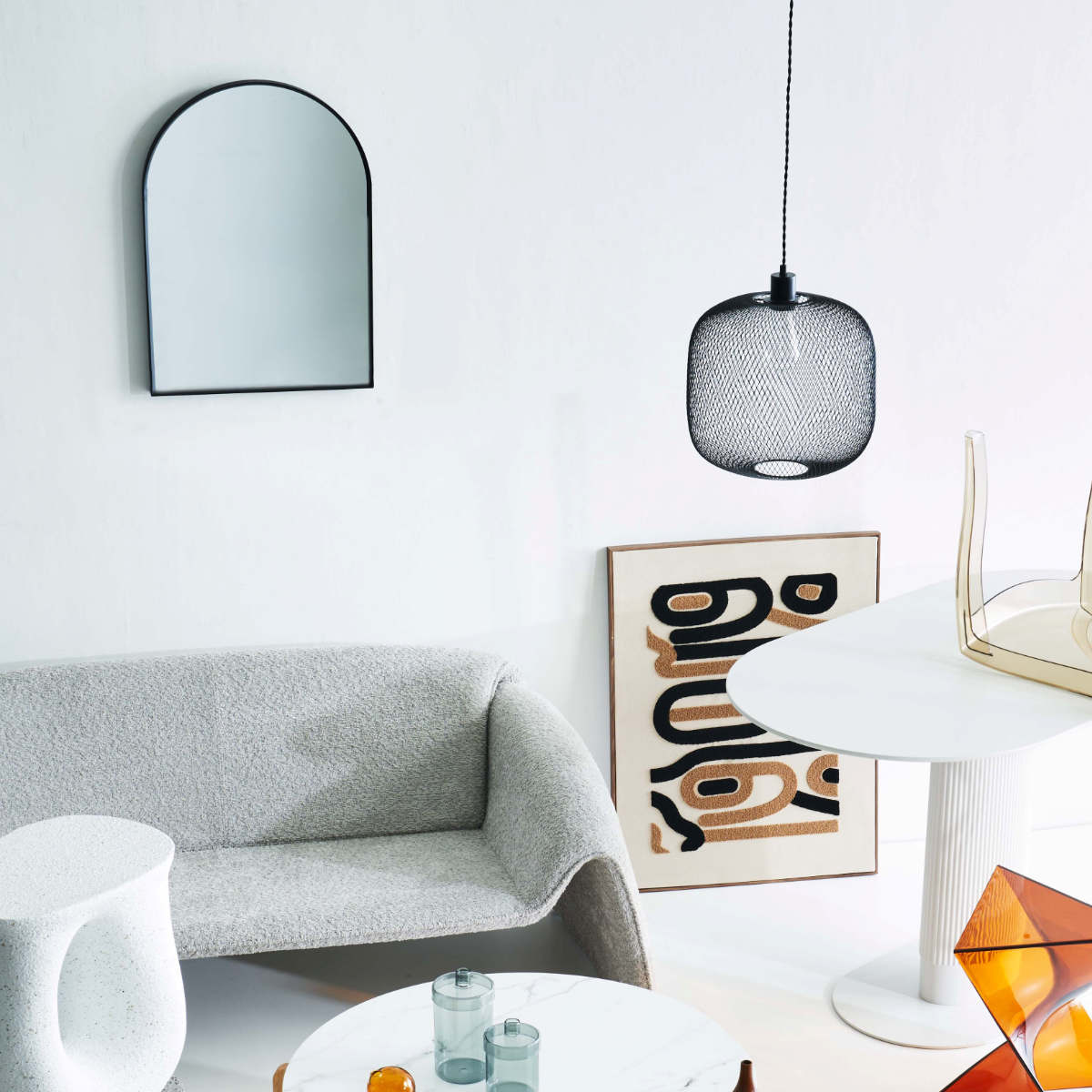 ペンダントライト LED対応 電球付き RIGEL ( リゲル 照明 ライト 吊り下げ 照明器具 メッシュ スチール ブラック ホワイト モノトーン おしゃれ 北欧 モダン シンプル ) 【ブラック】 ブラック