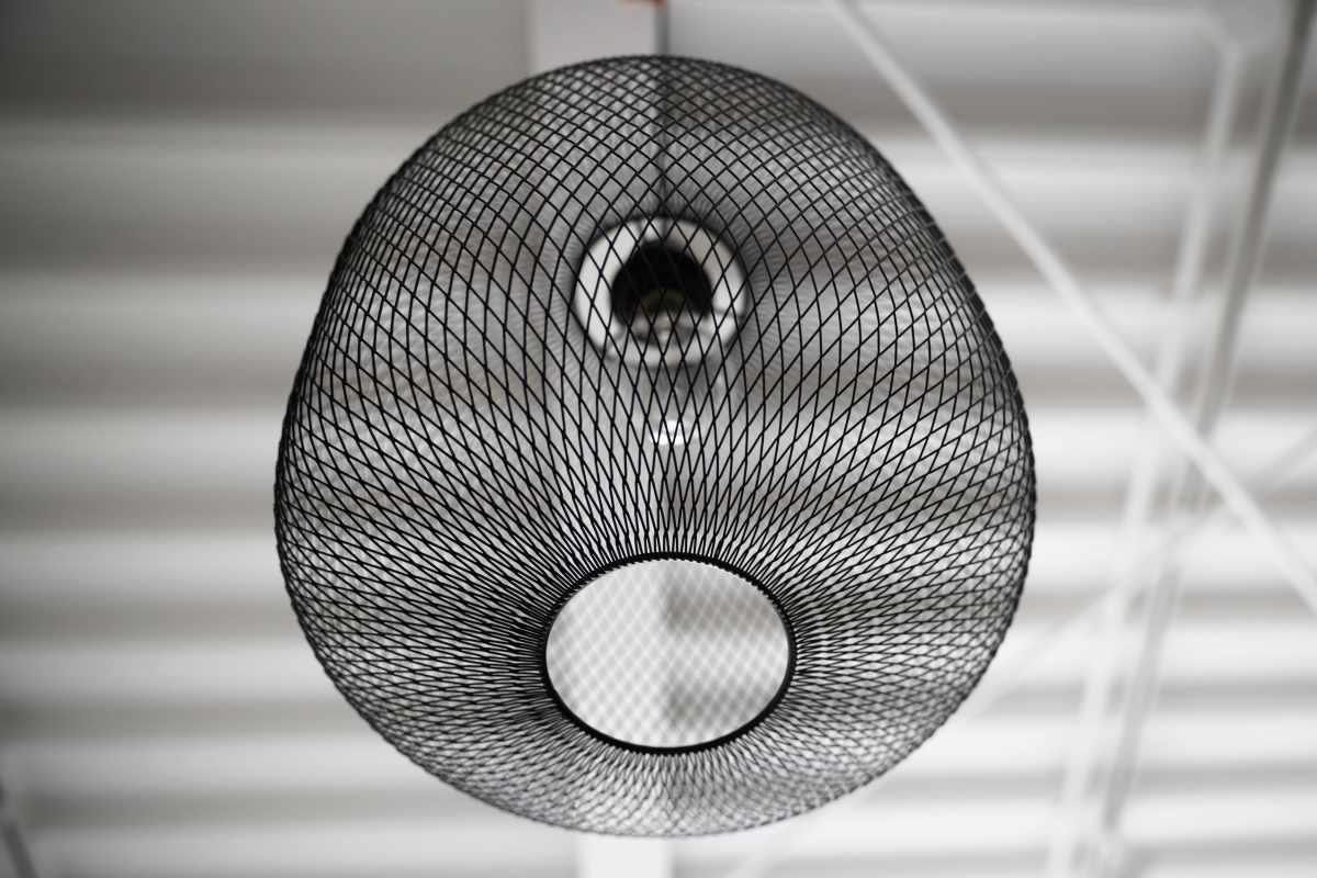 ペンダントライト LED対応 電球付き RIGEL ( リゲル 照明 ライト 吊り下げ 照明器具 メッシュ スチール ブラック ホワイト モノトーン おしゃれ 北欧 モダン シンプル ) 【ブラック】 ブラック