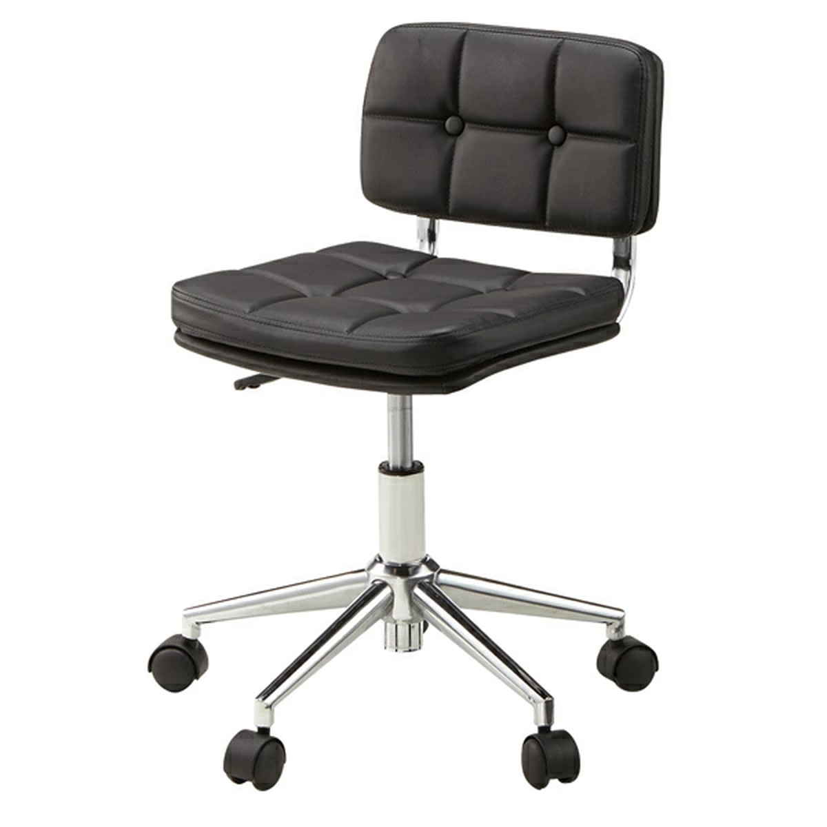 デスクチェア オフィスチェアー ソフトレザー キャスター付き 座面高40~50cm ( 椅子 チェア チェアー イス いす パソコンチェアー デスクチェアー オフィスチェア パソコンチェア 合成皮革 ) 【ブラウン】 ブラウン