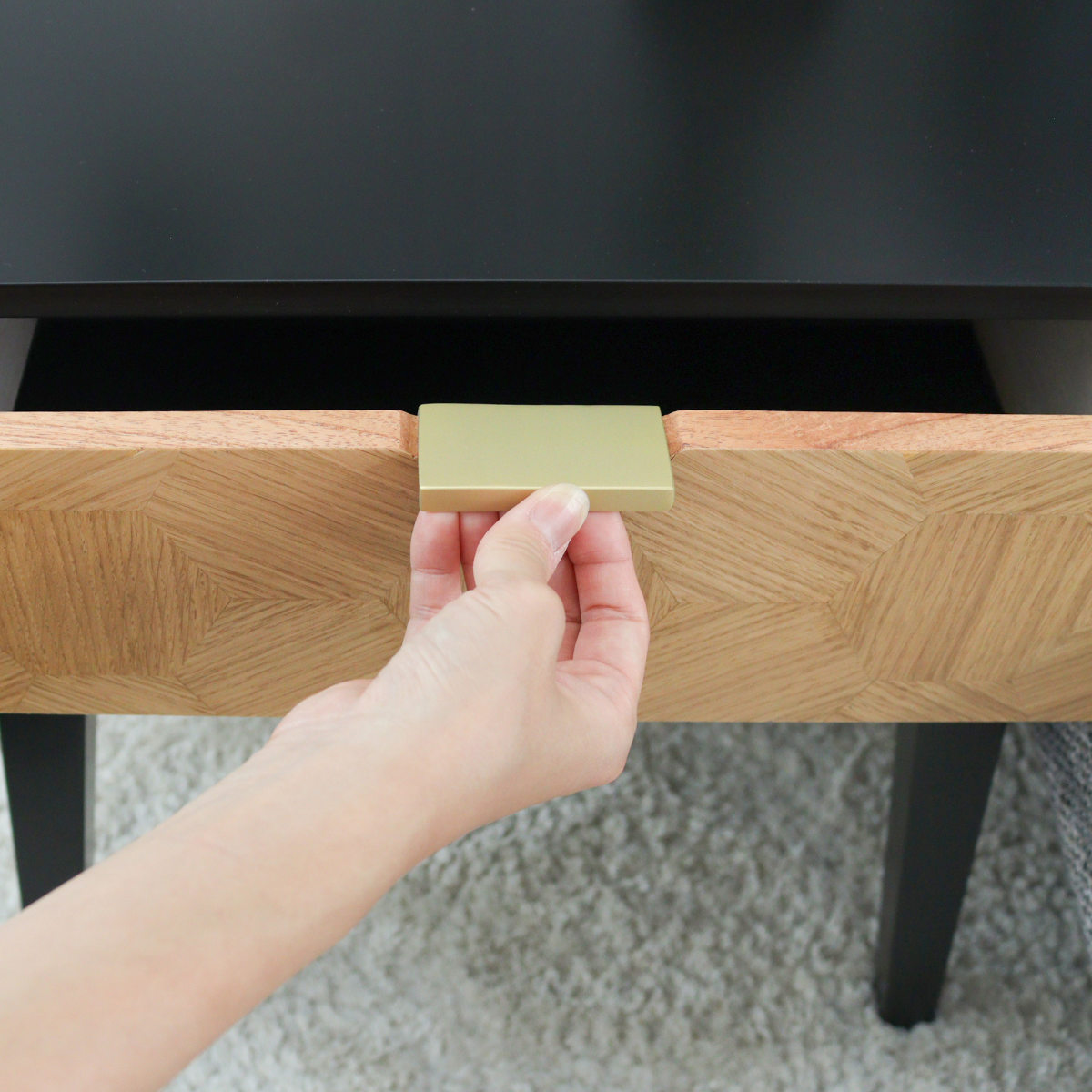 サイドテーブル 幅48cm 収納付 ナイトテーブル ( 収納 チェスト 引き出し 木目 木製 北欧 モダン ミニテーブル ソファ ベッド 横 ) 【ホワイト】 ホワイト