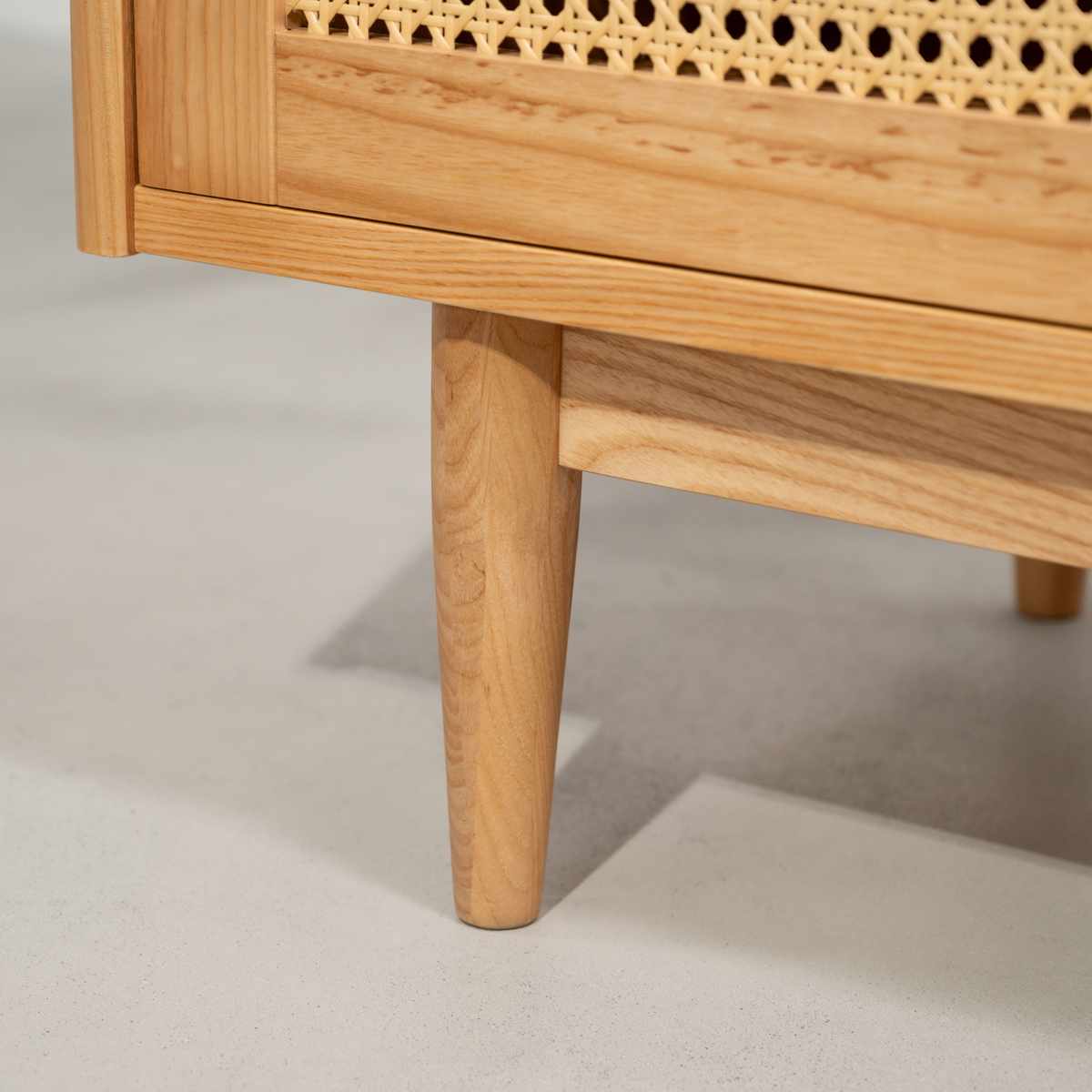 form キャビネット 幅100cm ガモット ラタン調 ( 棚 ラック 食器棚 収納 人工ラタン 引き出し フォーム 可動棚 天然木 リビングボード かごめ編 お掃除ロボット対応 )