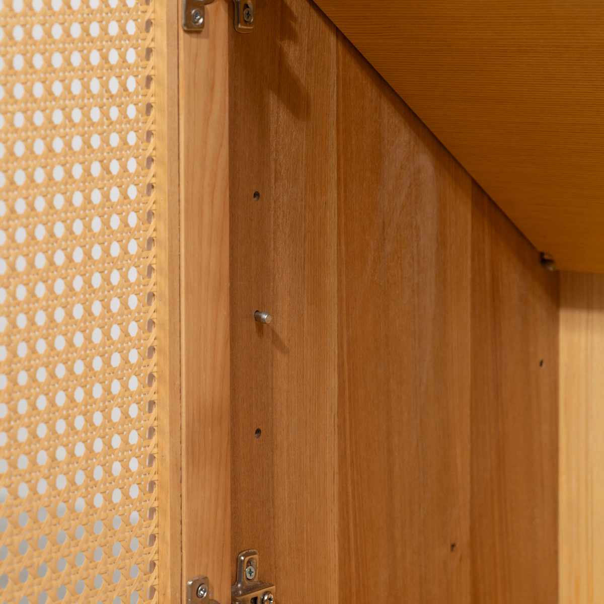 form キャビネット 幅100cm ガモット ラタン調 ( 棚 ラック 食器棚 収納 人工ラタン 引き出し フォーム 可動棚 天然木 リビングボード かごめ編 お掃除ロボット対応 )