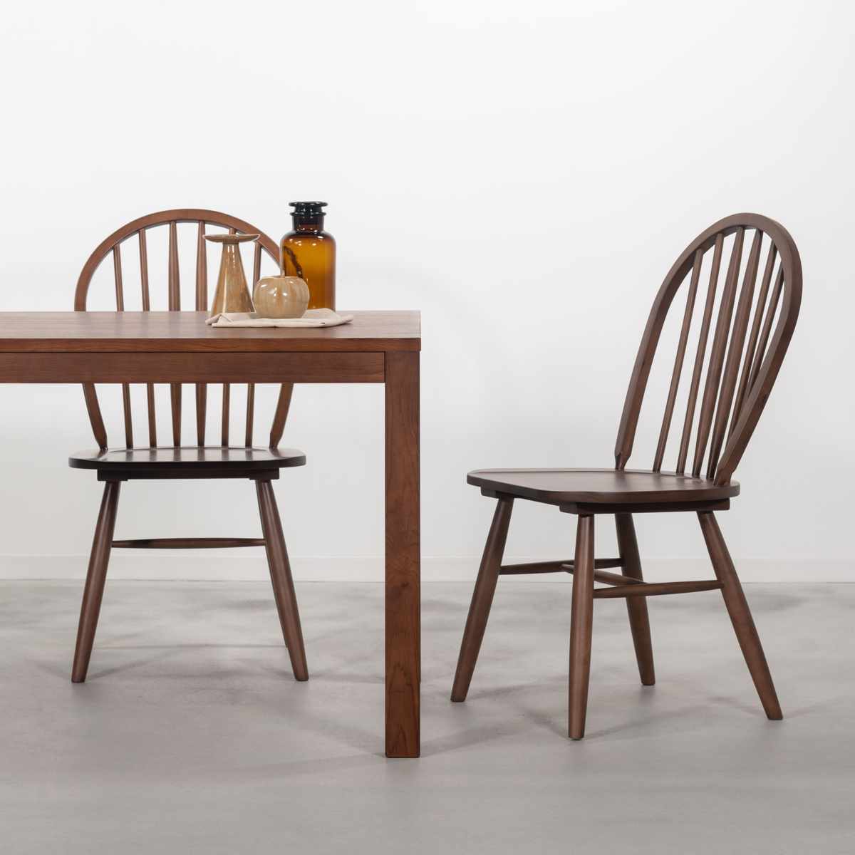 ダイニングチェア 座面高43.5cm ウィンザーチェア タイム form ( チェア ダイニング イス 椅子 食卓椅子 完成品 木製 天然木 チェアー いす 食卓 リビング ダイニングチェアー リビングチェア 木製椅子 ) 【ブラック】 ブラック