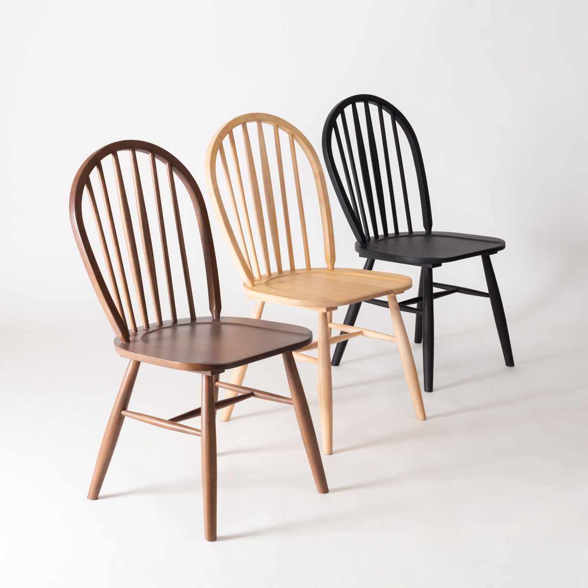 ダイニングチェア 座面高43.5cm ウィンザーチェア タイム form ( チェア ダイニング イス 椅子 食卓椅子 完成品 木製 天然木 チェアー いす 食卓 リビング ダイニングチェアー リビングチェア 木製椅子 ) 【ブラック】 ブラック