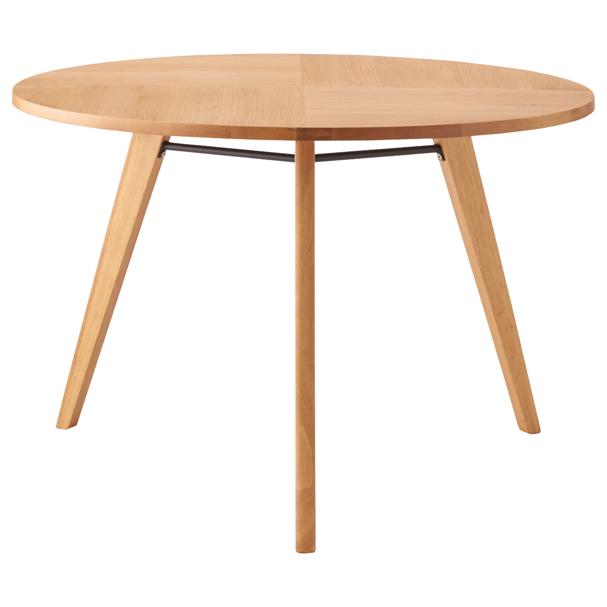 ダイニングテーブル 円型 直径110cm バルジ form ( テーブル 食卓テーブル 丸 机 木製 円形 天然木 ダイニング 食卓 木製テーブル オーク 3本脚 カフェテーブル コーヒーテーブル ) 【ブラウン】 ブラウン