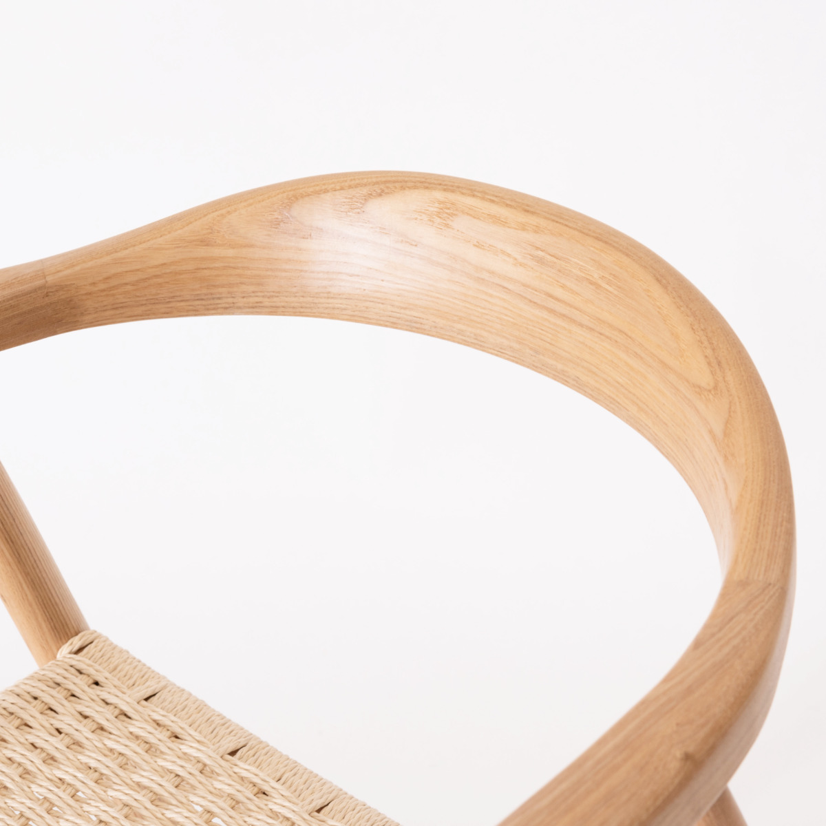 ダイニングチェア 座面高43cm ペーパーコード アームチェア ローゼル form ( 完成品 食卓椅子 チェア ダイニング イス 椅子 木製 天然木 肘付き リビングチェア 鹿の子編み アッシュ 食卓 リビング ダイニングチェアー 木製椅子 ) 【ブラック】 ブラック