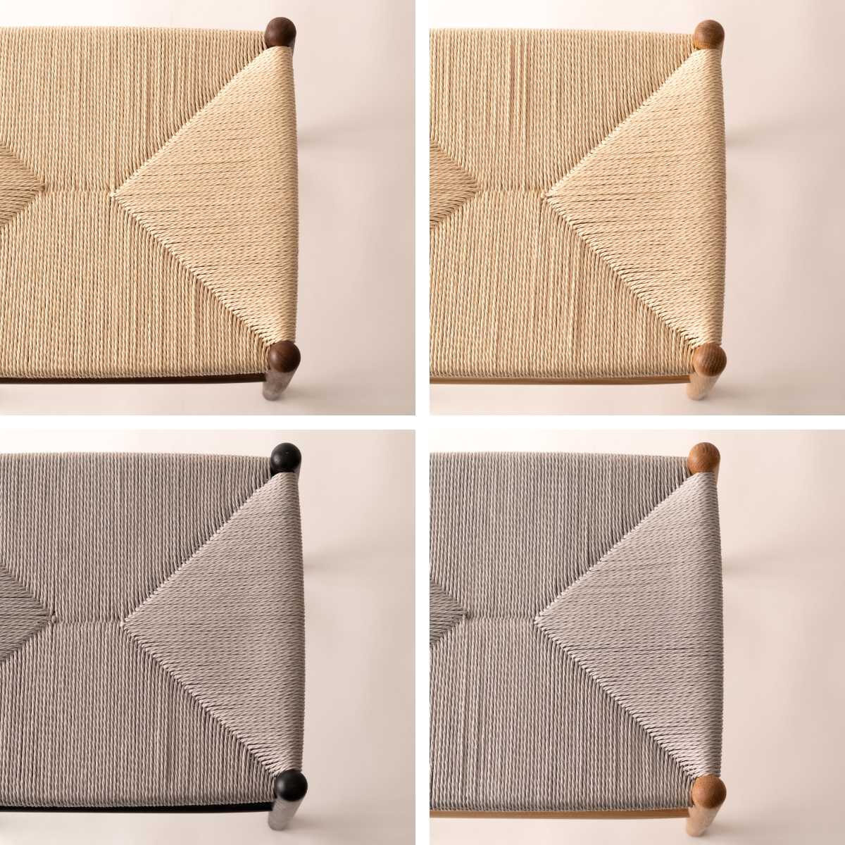 スツール 高さ48cm ペーパーコード トロープ form ( 完成品 チェア チェアー 木製 天然木 イス 椅子 いす 腰掛け ベントウッドチェア 四角 来客用 キッチン 玄関 補助 背もたれなし オーク ) 【ナチュラル】 ナチュラル