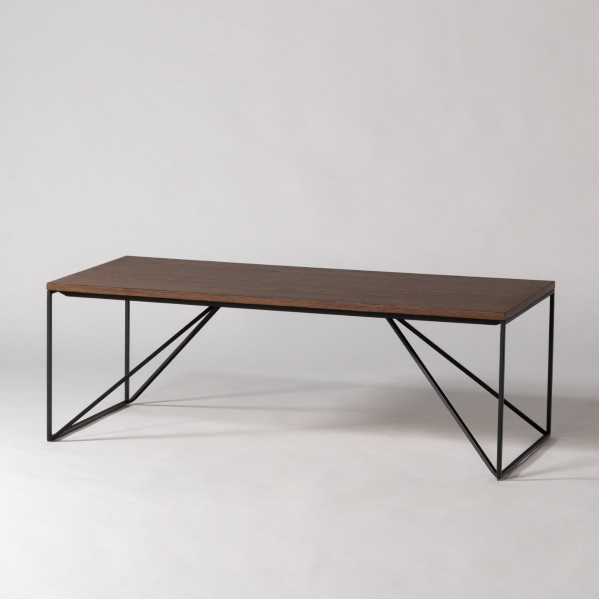 リビングテーブル 幅110cm シンプル センターテーブル クローブ form ( ローテーブル テーブル 机 長方形 木製 天然木 奥行50cm アイアン 細脚 完成品 リビング 木製テーブル おしゃれ コーヒーテーブル ) 【ブラウン】 ブラウン