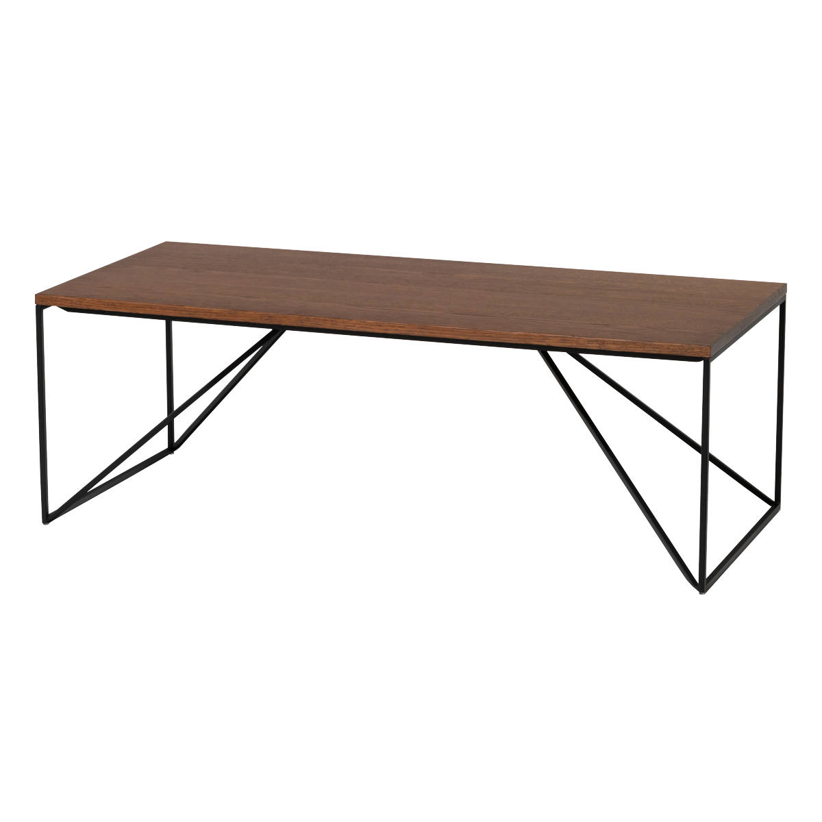 リビングテーブル 幅110cm シンプル センターテーブル クローブ form ( ローテーブル テーブル 机 長方形 木製 天然木 奥行50cm アイアン 細脚 完成品 リビング 木製テーブル おしゃれ コーヒーテーブル ) 【ブラウン】 ブラウン