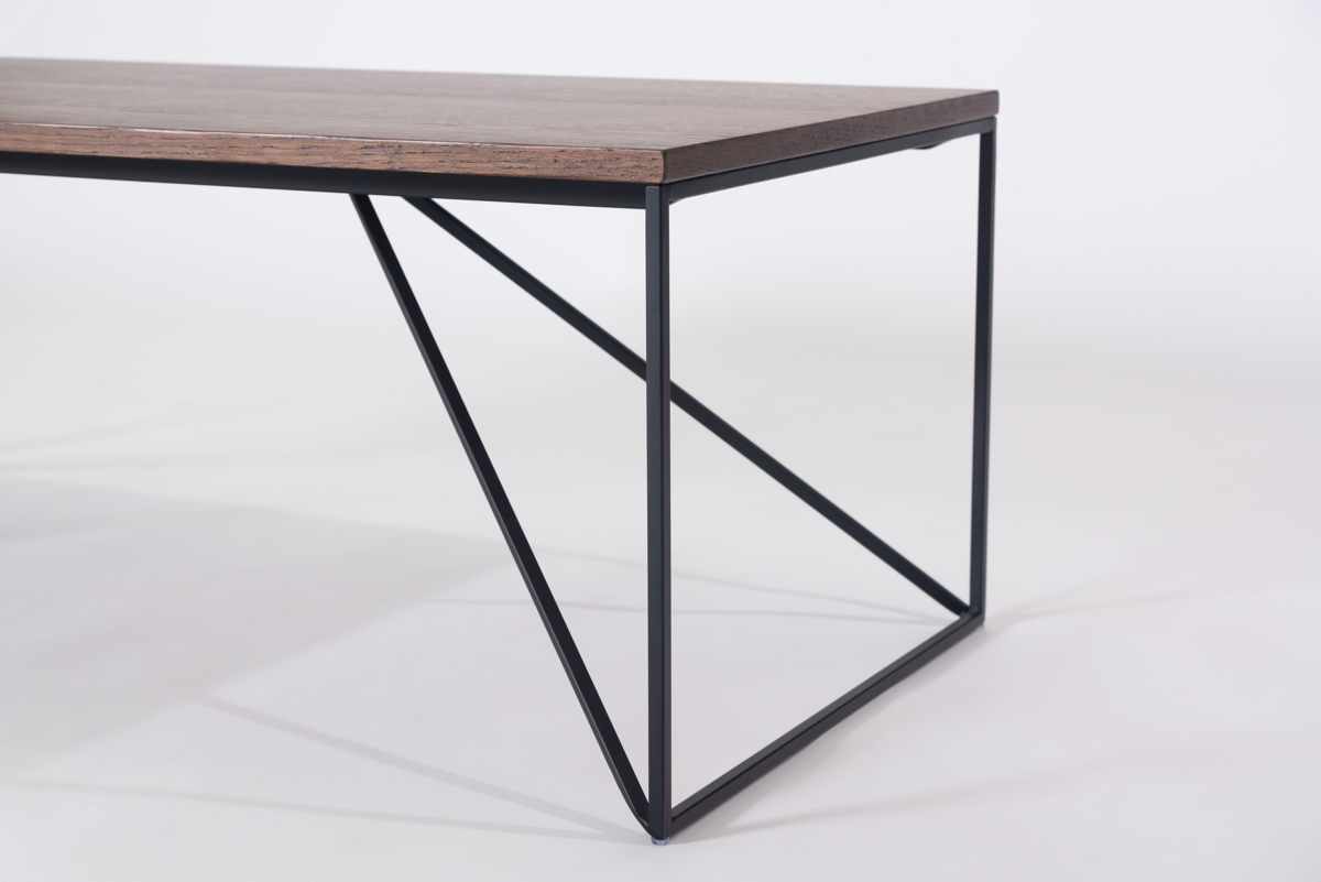 リビングテーブル 幅110cm シンプル センターテーブル クローブ form ( ローテーブル テーブル 机 長方形 木製 天然木 奥行50cm アイアン 細脚 完成品 リビング 木製テーブル おしゃれ コーヒーテーブル ) 【ブラウン】 ブラウン