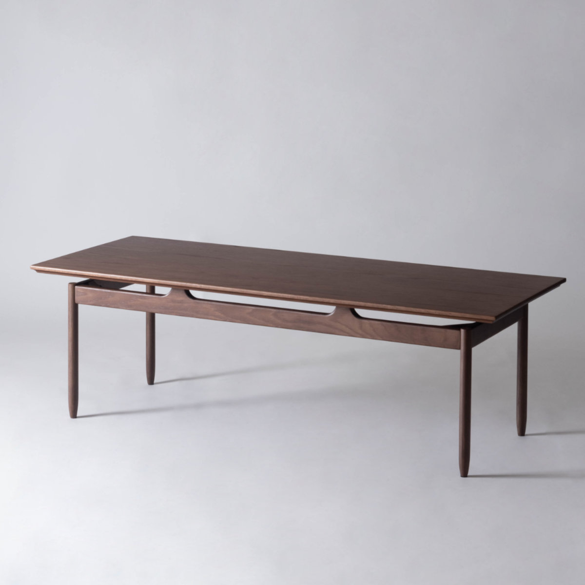 リビングテーブル 幅120cm センターテーブル サントリナ form ( ローテーブル テーブル 机 長方形 木製 天然木 奥行48cm リビング 木製テーブル おしゃれ コーヒーテーブル 幕板 ) 【ブラウン】 ブラウン