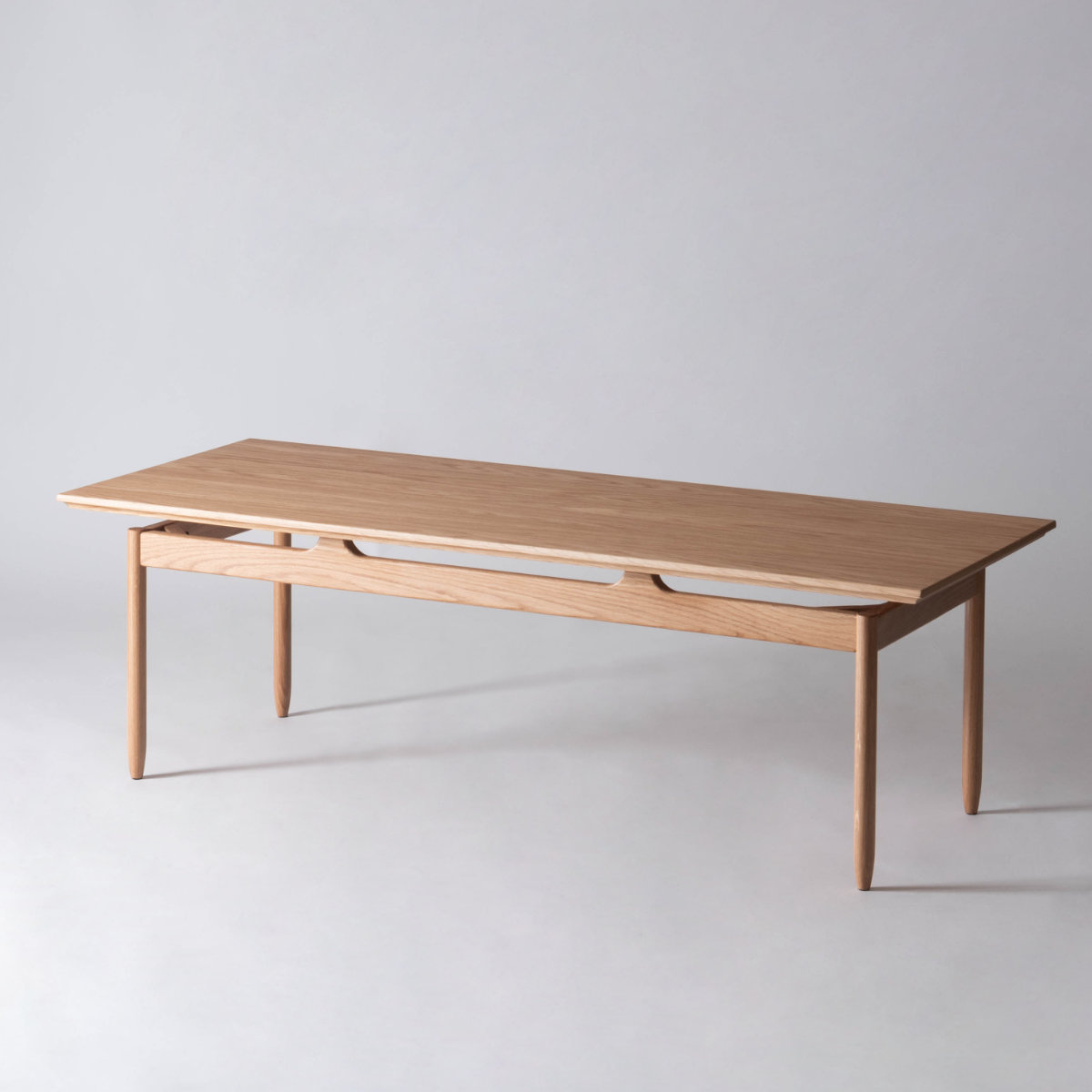 リビングテーブル 幅120cm センターテーブル サントリナ form ( ローテーブル テーブル 机 長方形 木製 天然木 奥行48cm リビング 木製テーブル おしゃれ コーヒーテーブル 幕板 ) 【ブラウン】 ブラウン