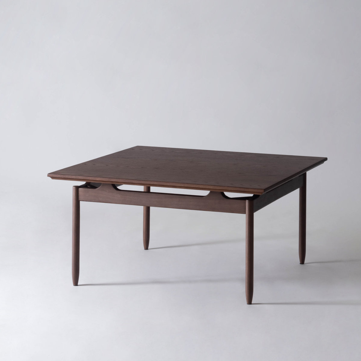 リビングテーブル 幅75cm 正方形 センターテーブル サントリナ form ( ローテーブル テーブル 机 木製 天然木 奥行75cm リビング 木製テーブル おしゃれ コーヒーテーブル 幕板 ) 【ブラウン】 ブラウン