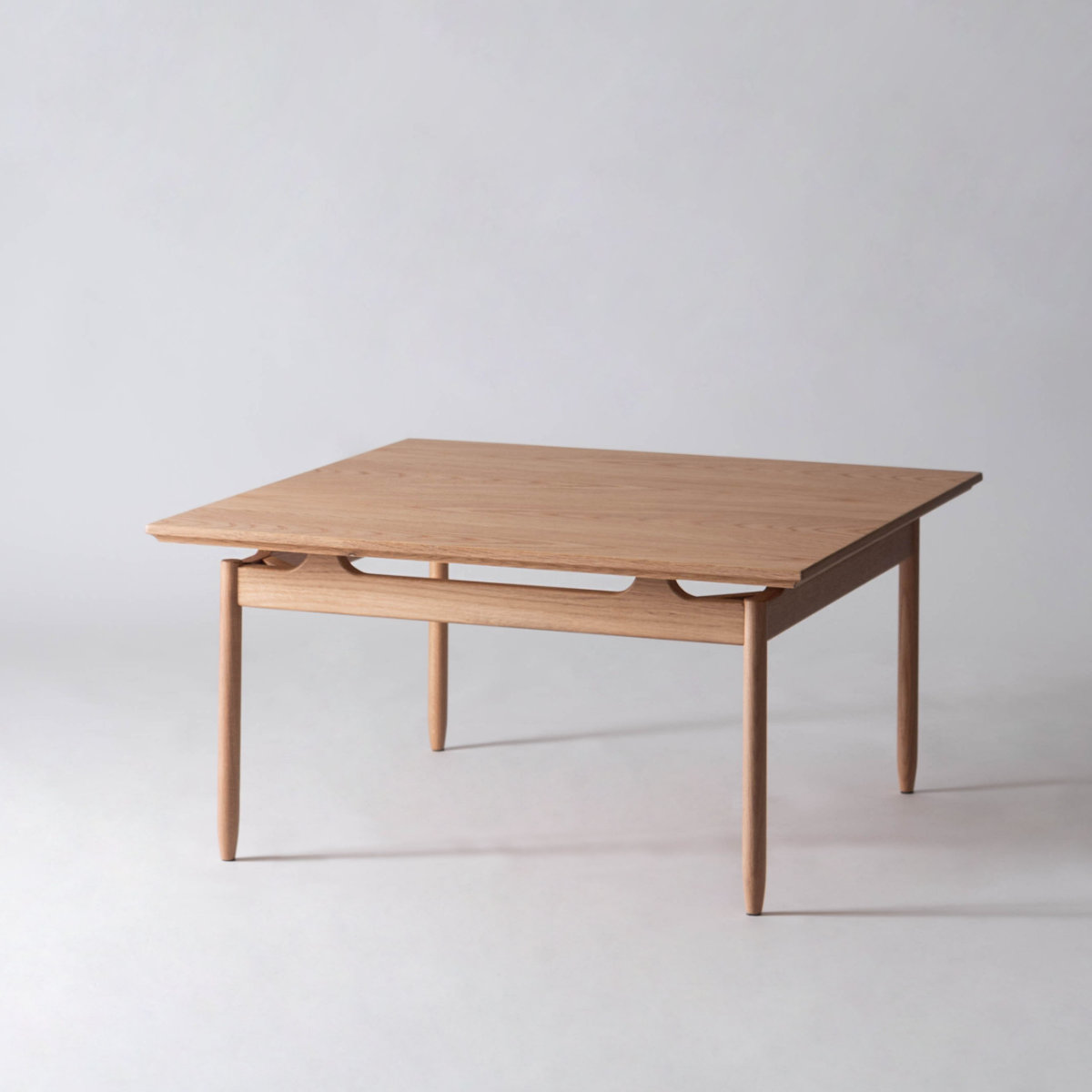 リビングテーブル 幅75cm 正方形 センターテーブル サントリナ form ( ローテーブル テーブル 机 木製 天然木 奥行75cm リビング 木製テーブル おしゃれ コーヒーテーブル 幕板 ) 【ブラウン】 ブラウン