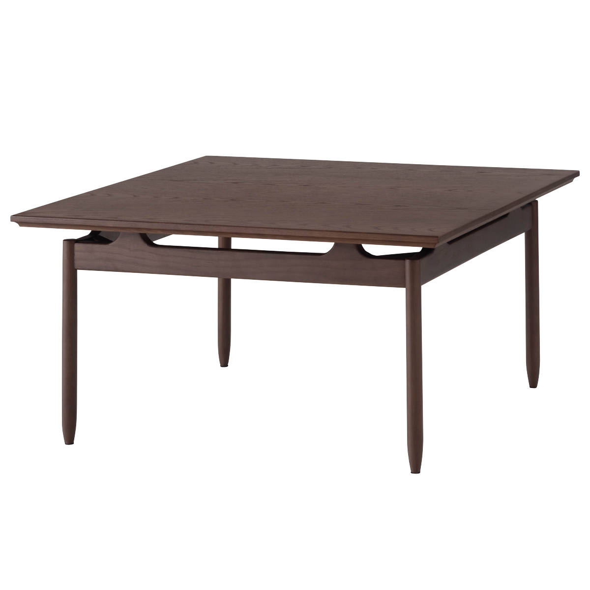 リビングテーブル 幅75cm 正方形 センターテーブル サントリナ form ( ローテーブル テーブル 机 木製 天然木 奥行75cm リビング 木製テーブル おしゃれ コーヒーテーブル 幕板 ) 【ブラウン】 ブラウン