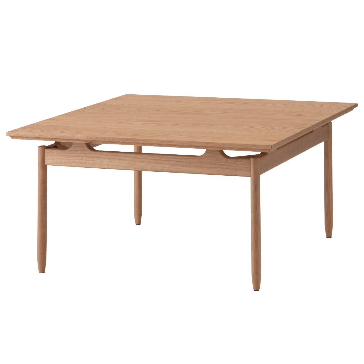 リビングテーブル 幅75cm 正方形 センターテーブル サントリナ form ( ローテーブル テーブル 机 木製 天然木 奥行75cm リビング 木製テーブル おしゃれ コーヒーテーブル 幕板 ) 【ブラウン】 ブラウン