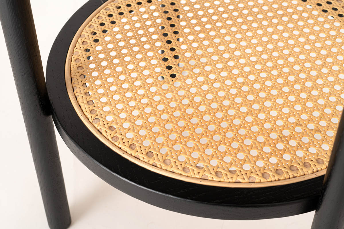 サイドテーブル 高さ50cm 円型 2段 チャービル form ( テーブル ソファサイド ベッドサイド 机 ミニテーブル 木製 天然木 丸 棚付き リビング リビングテーブル コーヒーテーブル ソファテーブル おしゃれ かごめ編み ) 【ブラック】 ブラック