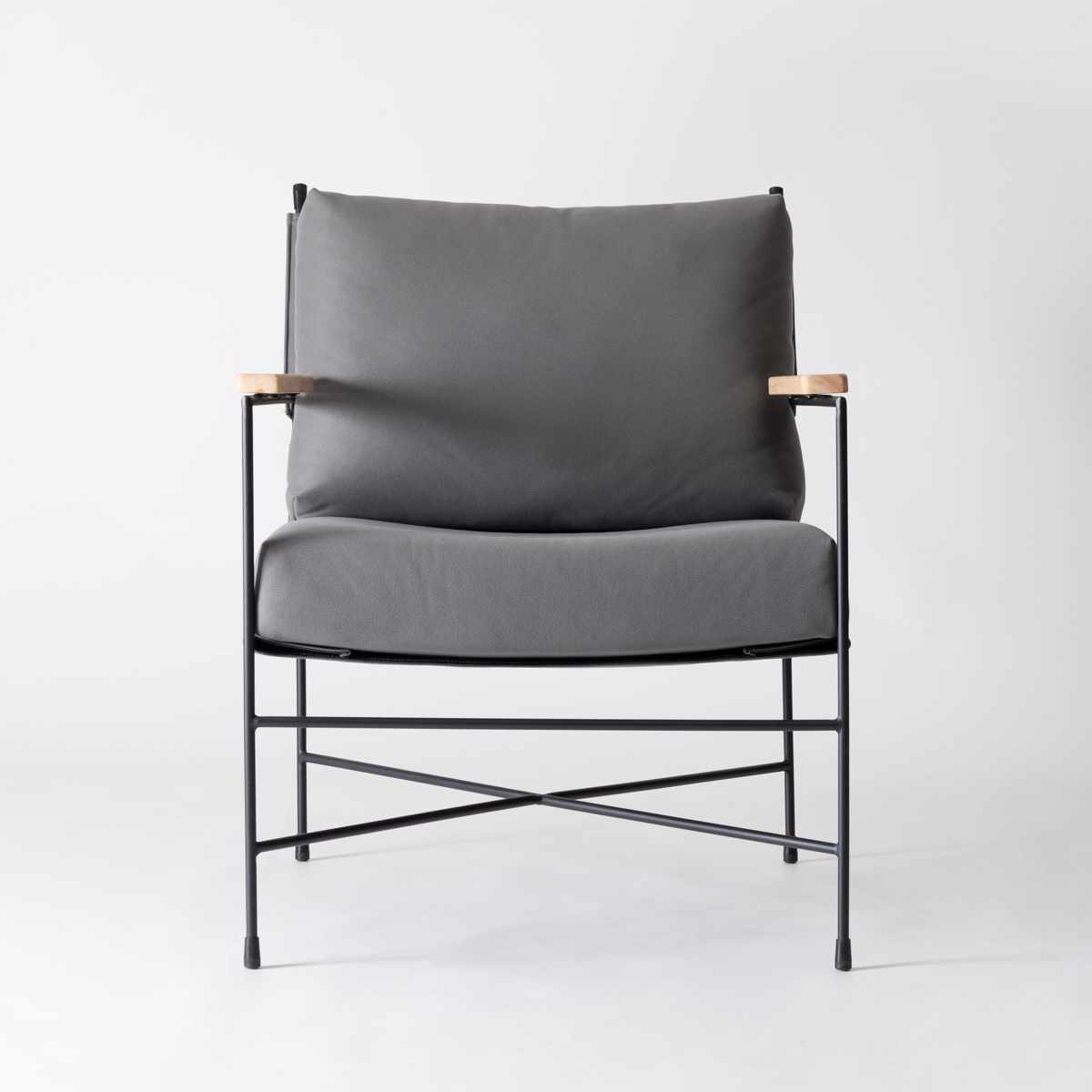 ラウンジチェア 座面高43cm 肘付 リビングチェア アニス form ( チェア 椅子 イス パーソナルチェア ファブリック スチール 肘掛け チェアー いす リビング アームチェア 天然木 木製 肘付き ) 【グレー】 グレー