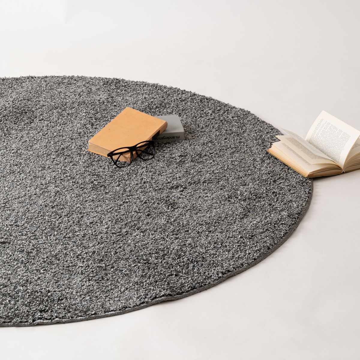 ラグ 直径160cm 円型 床暖房対応 form ( ラグマット カーペット 絨毯 じゅうたん マット 床暖対応 床暖 床暖房 アクセントラグ ホットカーペット対応 防ダニ 抗菌防臭 防炎機能 インテリア ふんわり ) 【ライトグレー】 ライトグレー
